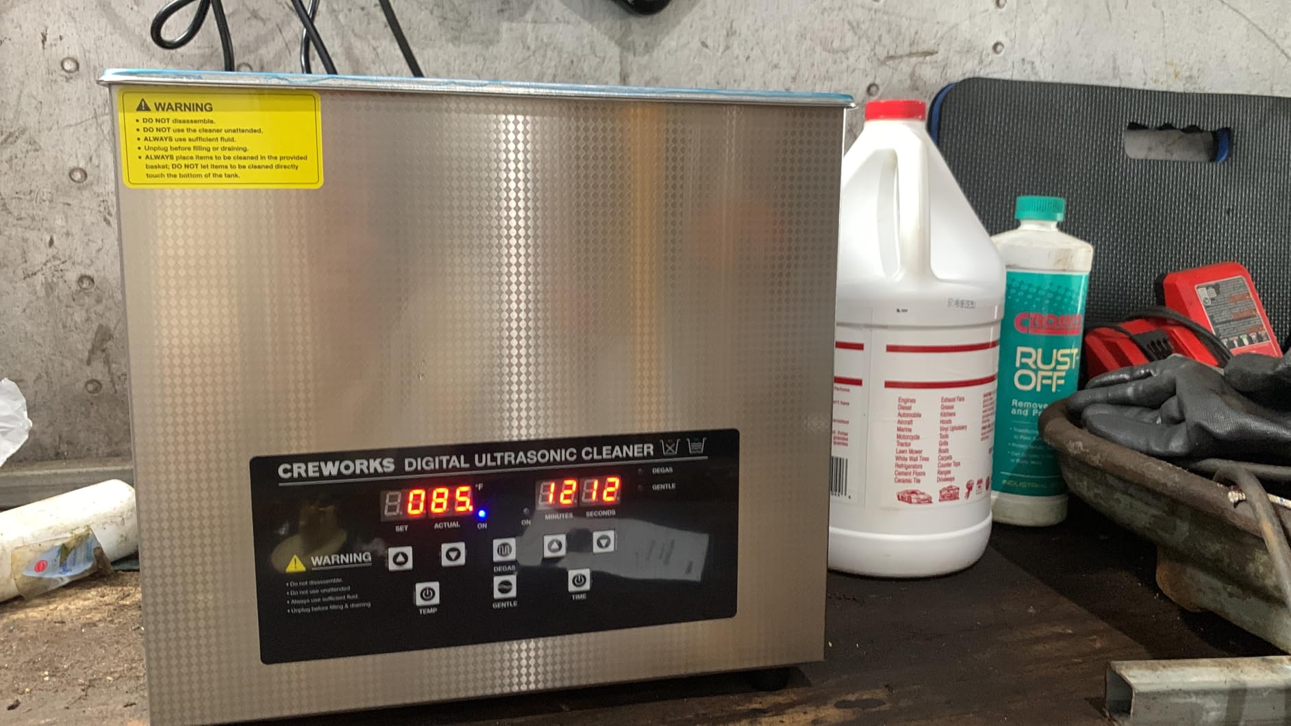 CREWORKS 6L Digital Ultrasonic Cleaner with Degas & Gentle Modes, 1.6 gal. Ultrasonic Cleaning Machine, 180W Professional Ultrasound Cleaner with 300W Heater & 1-30 min. Timer for Glasses Toys Tools customer photo 1