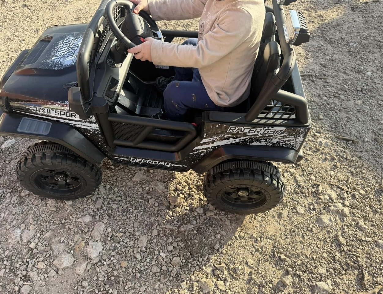 24V Ride On Jeep, Kids 2 Seater Ride On Car Truck w/4WD Motor, Remote Control, 3 Speed, Bluetooth Music, Spring Suspension, LED Light customer photo 2