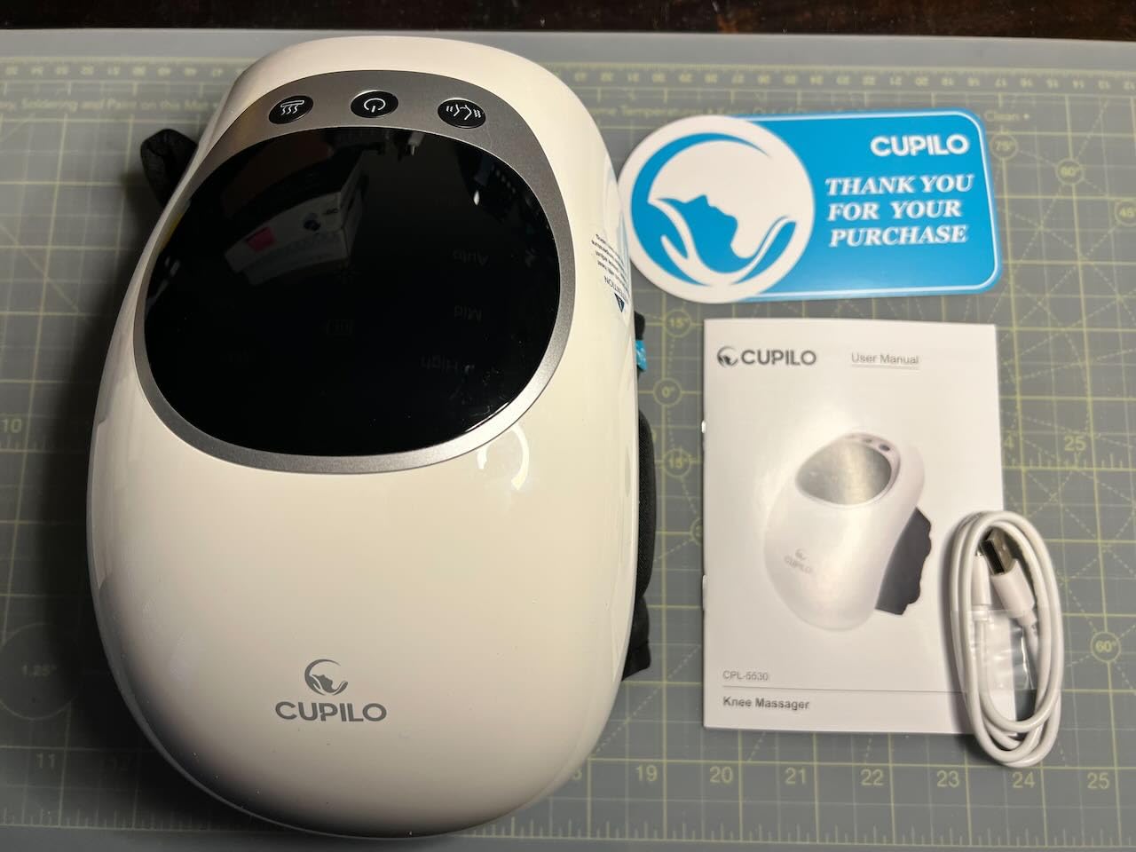 CuPiLo Knee Massager with Heat - Heating and Vibrating Pain Relief Knee Massager for Arthritis, Gifts for Elderly, Dad, Mom customer photo 2