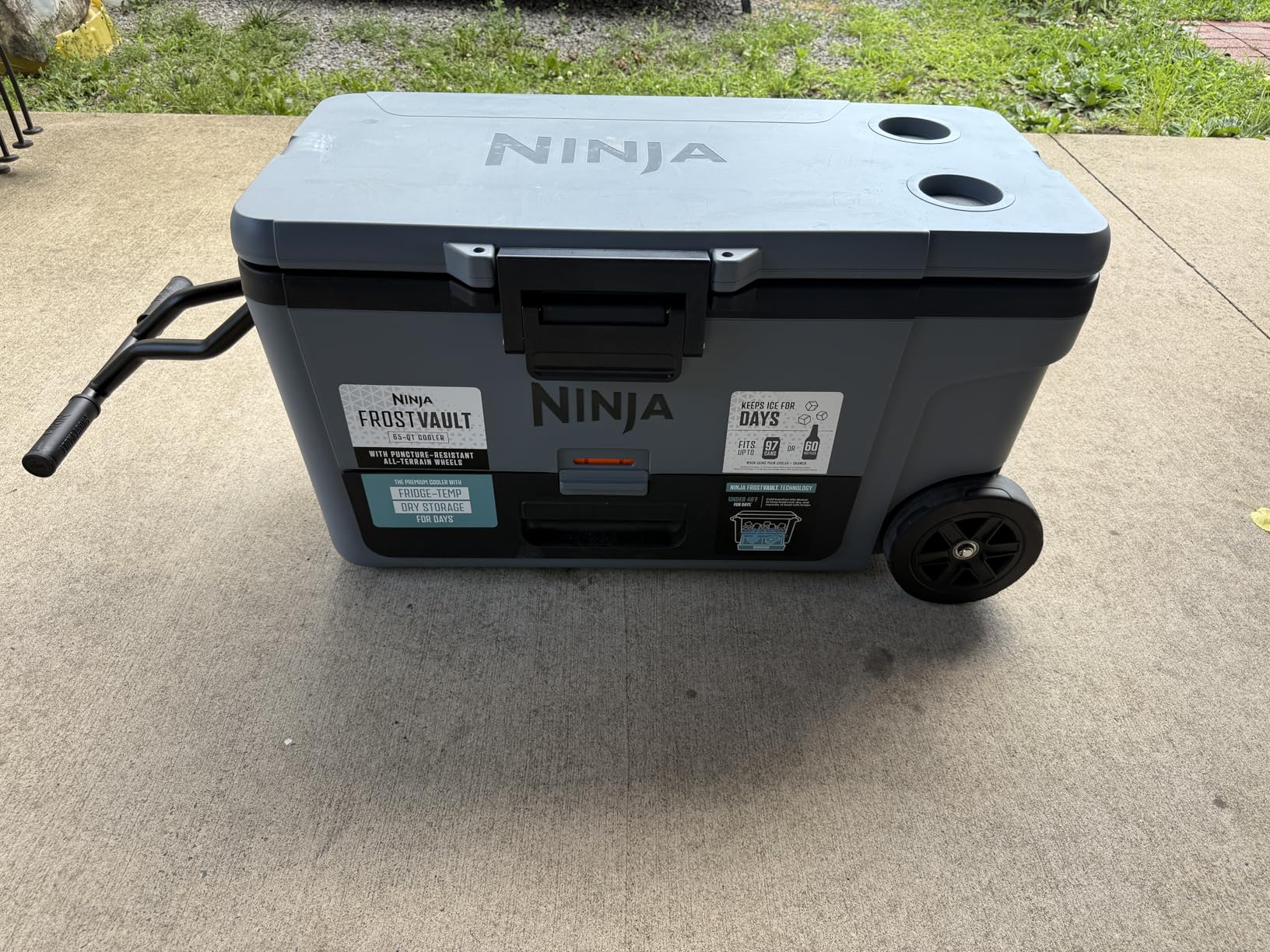 Ninja FrostVault 65QT Cooler with Wheels | Insulated with Temp Dry Storage Drawer | Keeps Ice Cold for Days | for The Beach, Camping, Picnics & More | Birch Beige customer photo 2