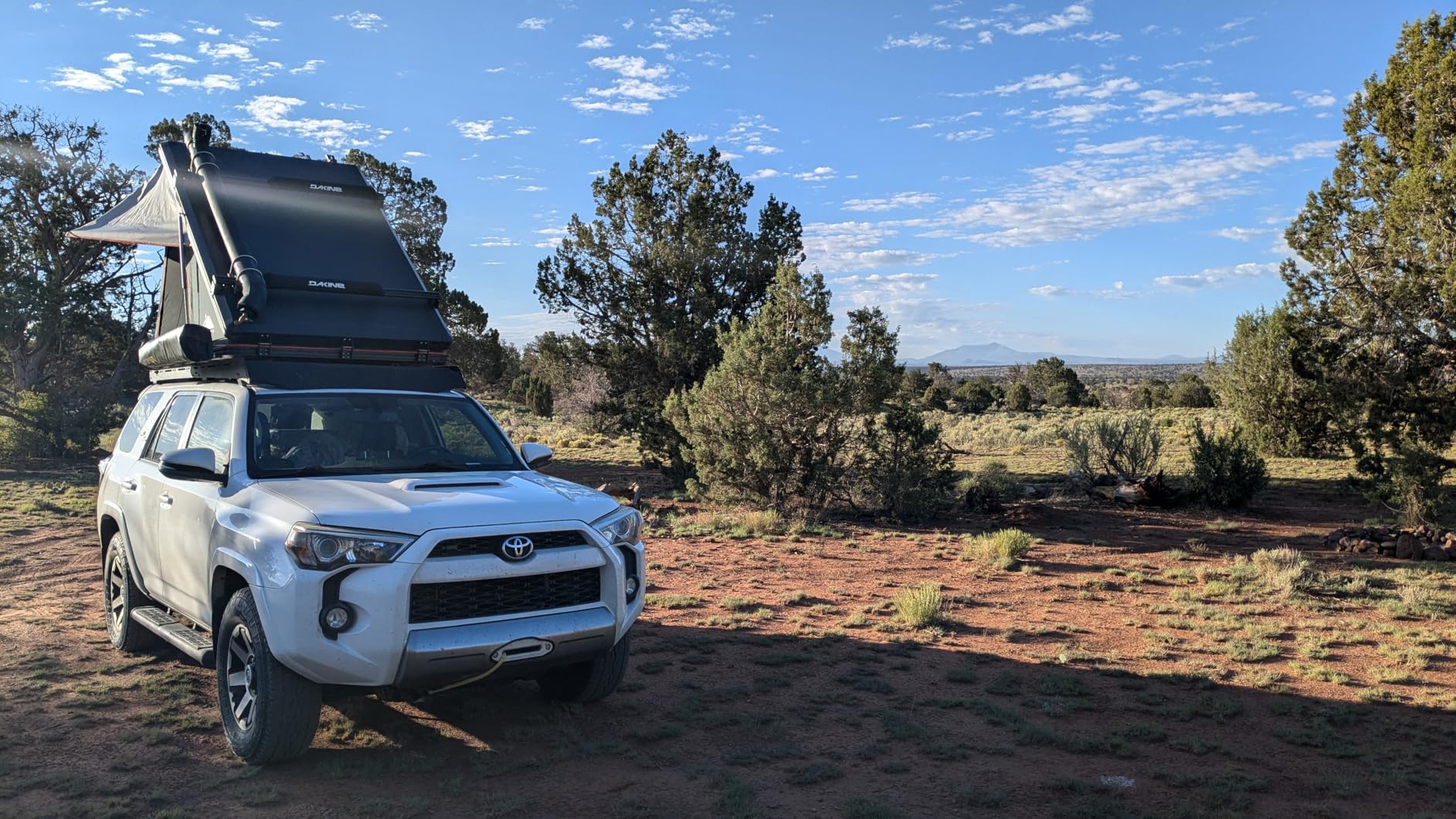 Adventurer Pro Rooftop Tent Hard Shell with USB Outlet, Side Awning, Replaceable Rain Fly&Luggage Racks for 4 Season Camping, Aluminum Pop Up 2-3 Person Roof Top Tent for Truck Jeep SUV Van Trailer customer photo 2