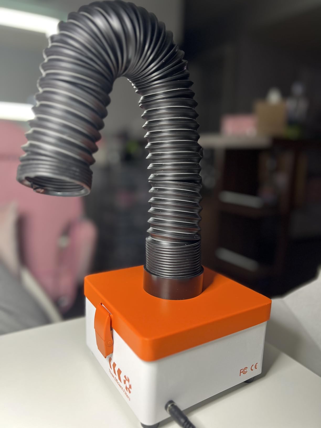 M-T Solder Fume Extractor, 80W 168m3/h Soldering Fume Extractor Smoke Absorber with HEPA Filter & Carbon, 3-speed Adjustment for Soldering, Welding, 3D Printing customer photo 1