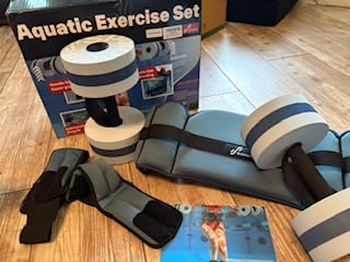 Sportneer Aquatic Exercise Equipment Water Aerobics Combo Set Includes High Density Water Weights Dumbbell Aqua Belt Water Ankle Weights for Pool Exercise Aquatic Therapy Pool Fitness Water Exercise customer photo 2
