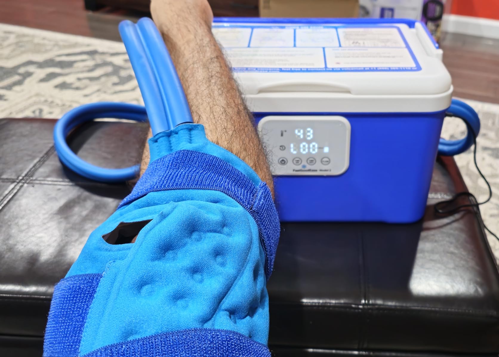 Ice Machine for Knee After Surgery - Game Ready Ice Therapy System with 12QT Cooler, 4 Flow Speeds, Quiet Operation & Adjustable Timing customer photo 1