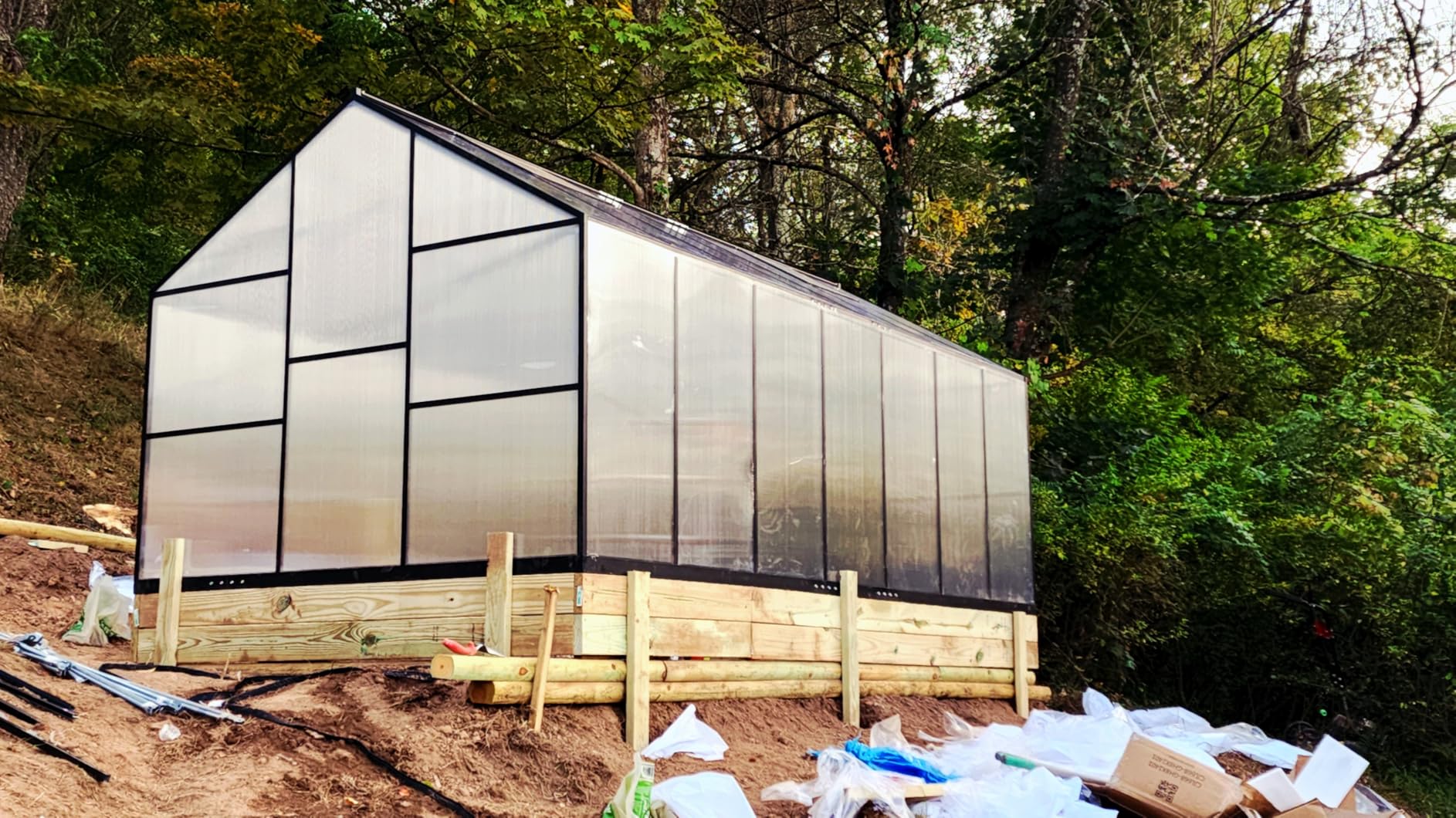 6x4FT Small Greenhouse with Hygrometer, Plant Gardening Green Houses for Outside Heavy Duty with Aluminum Frame, Quick Setup Polycarbonate Greenhouse with Lockable Door & Vented Roof Window customer photo 2
