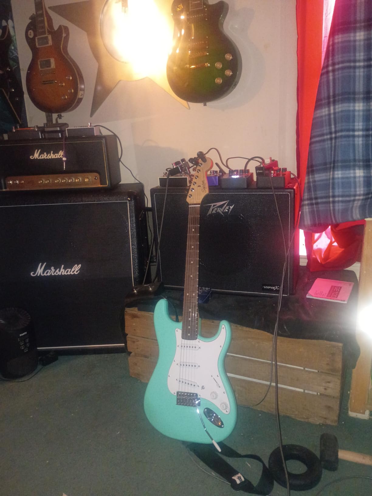Fender Squier Debut Series Stratocaster Electric Guitar, Beginner Guitar, 2-Year Warranty, Includes Free Lessons, Sea Foam Green with Satin Urethane Finish customer photo 1