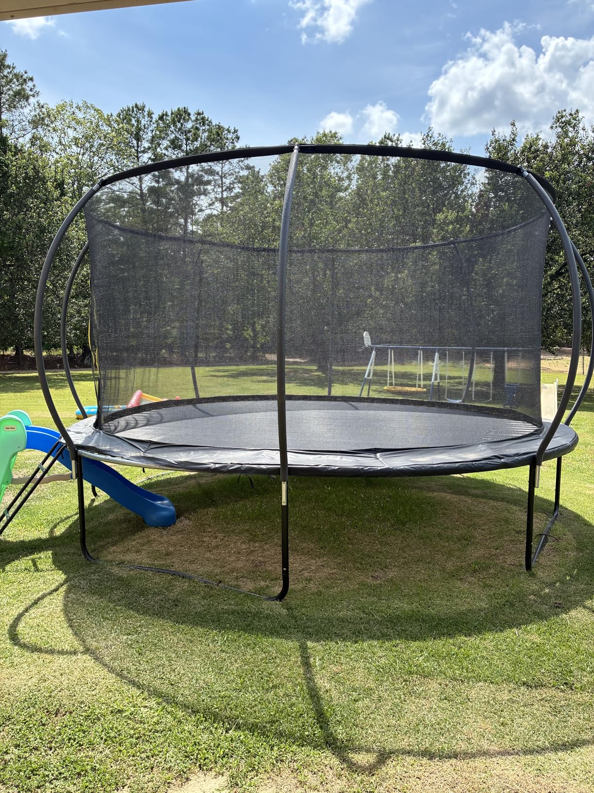 Gigu 10FT 12FT 14FT 15FT 16FT Recreational Trampolines with Enclosure Net and Ladder and Anti-Rust Coating, ASTM Approved customer photo 2