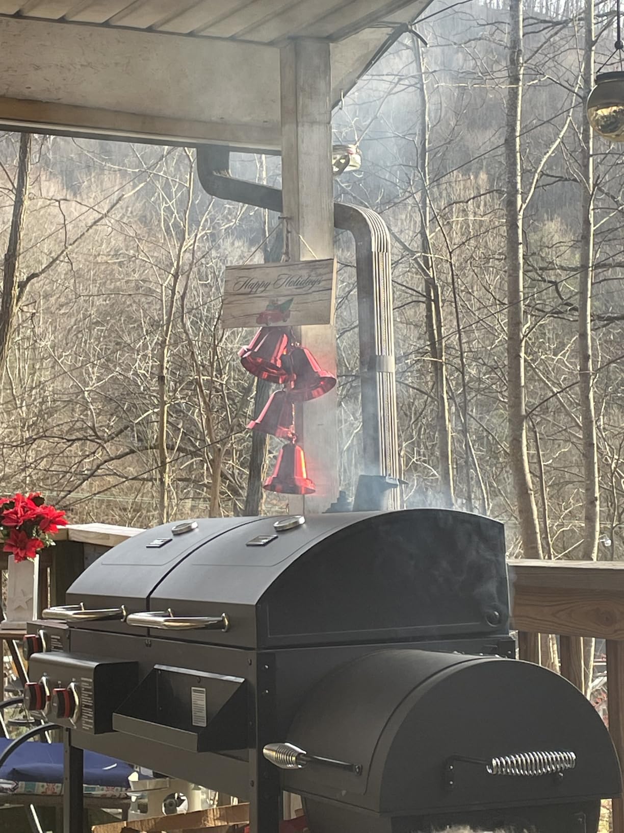 2-Burner Gas and Charcoal Grill Combo with Offset Smoker & Side Burner, 34,000 BTU Dual Fuel Grill, 1020 Sq. In. Cooking Area, Ideal for Outdoor Cooking, Black, ZH3005Y-SC customer photo 1