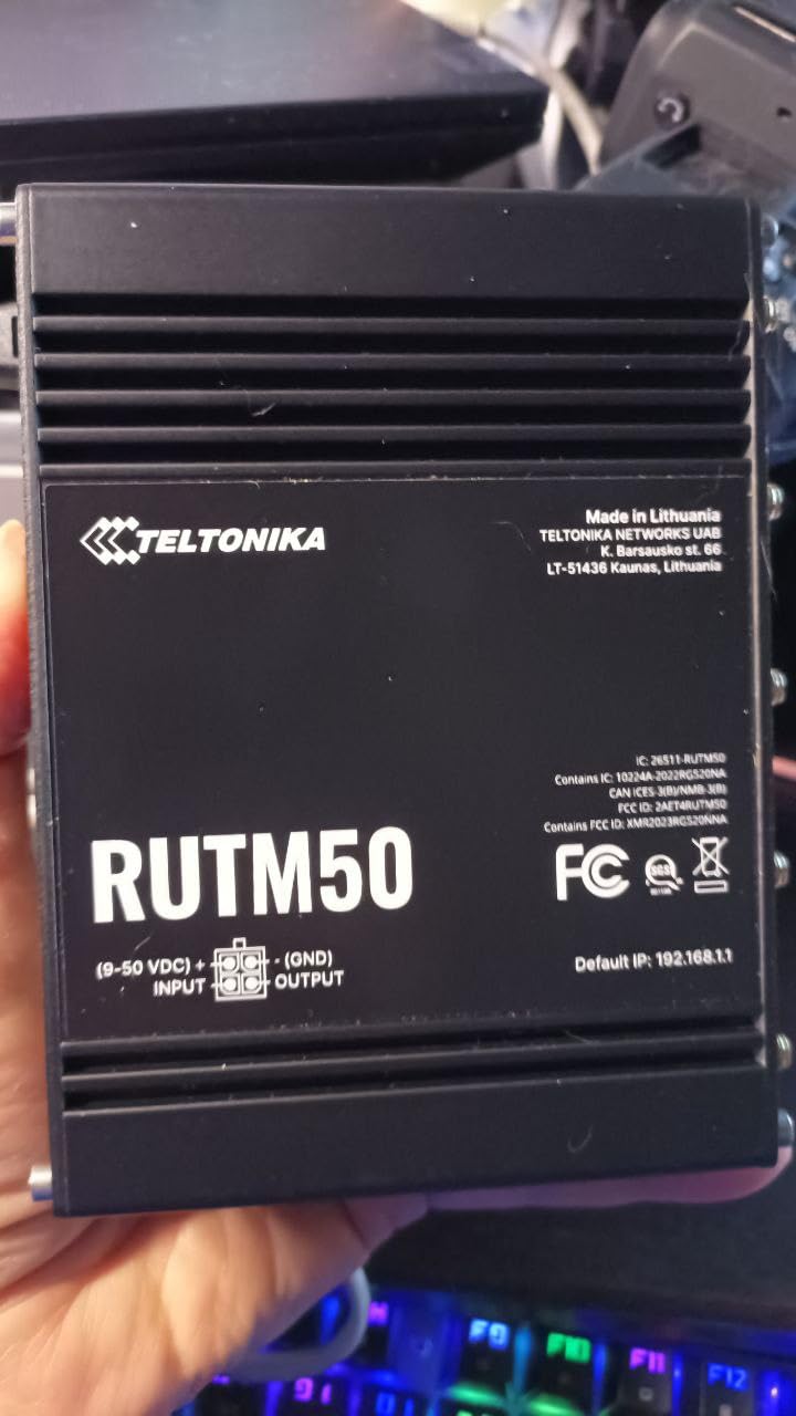 Teltonika RUTM50 5G Industrial Router - Dual SIM Failover, WiFi 5, Gigabit Ethernet, VPN & RMS Support (RUTM50000000) customer photo 2