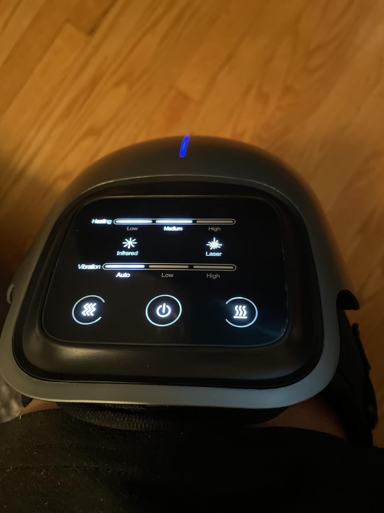 Medcursor Knee Massager, Cordless Heated Knee Massager with 3 Heating Levels, 3 Vibration Modes, LED Screen & Adjustable Straps, Massage with Heat for Relief customer photo 1
