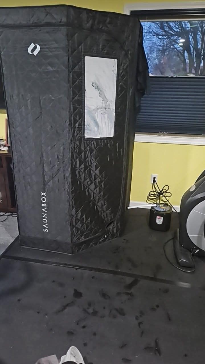 SAUNABOX® SmartSteam Kit Pro Portable Steam Sauna | Home Sauna Tent with Chair & Mat | Full Body Steam Therapy for Relaxation & Recovery | VOC-Free Materials customer photo 1