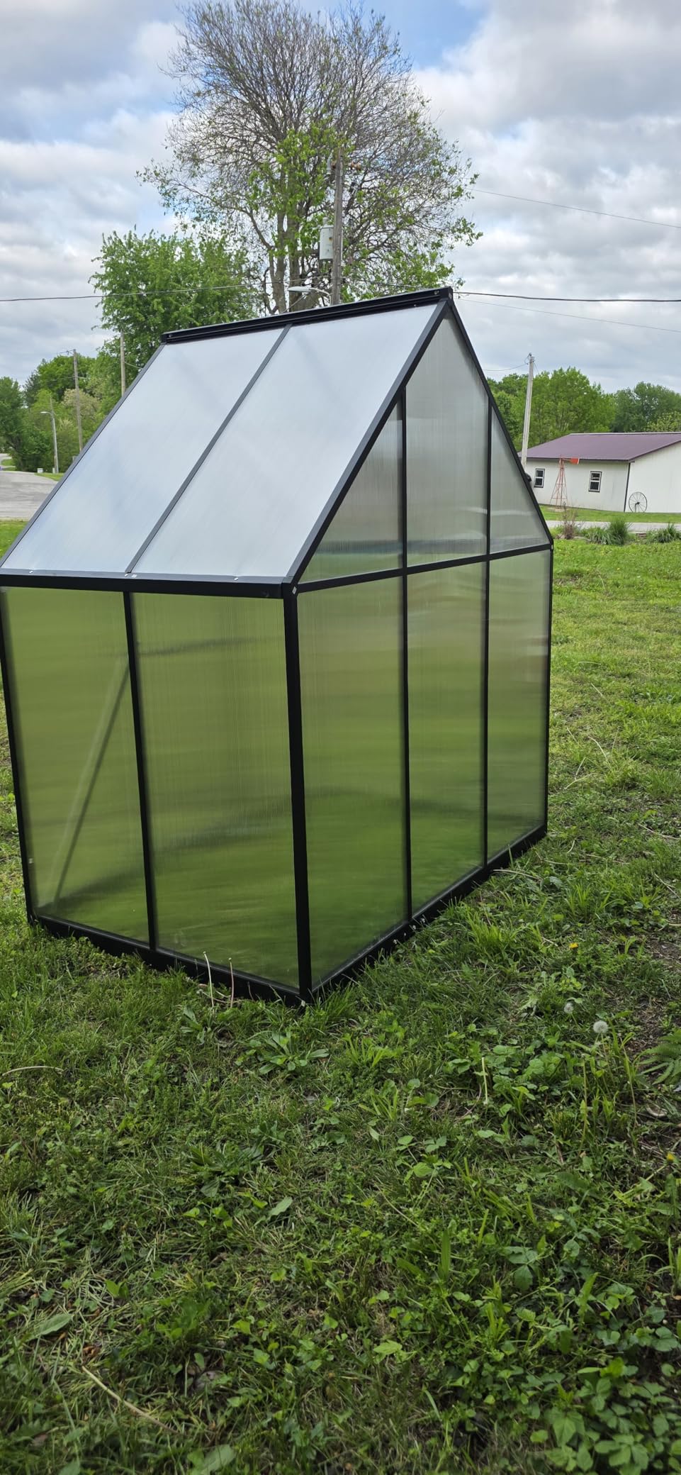 6x7.5FT Greenhouse for Outdoors, Walk-in Greenhouse and Winter Garden Planting, Polycarbonate Greenhouse with Electronic Thermometers, Withstands Strong Wind or Snow to Protect Vegetable or Plants customer photo 2
