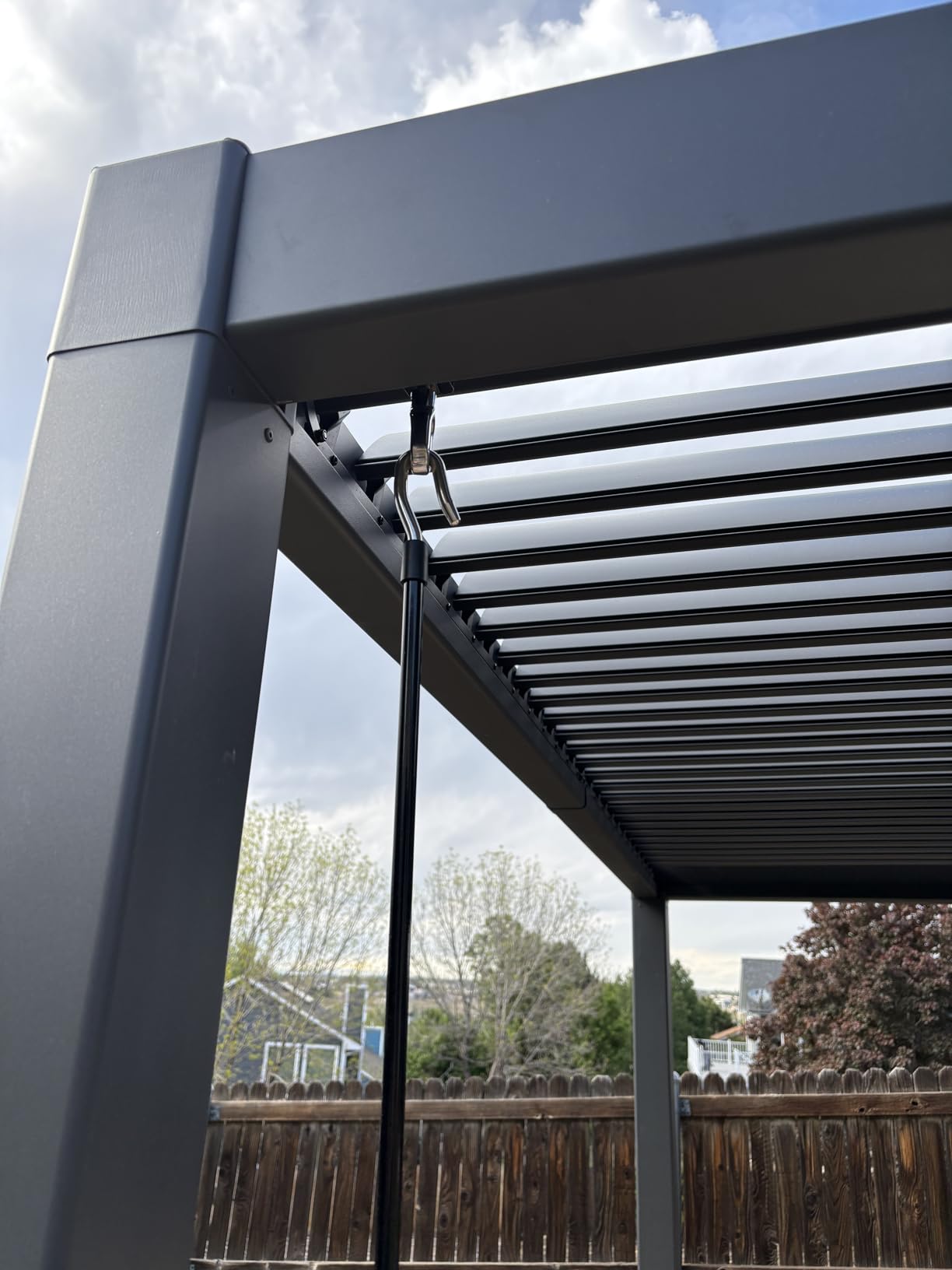 PURPLE LEAF Louvered Pergola 13' x 15' Aluminum Outdoor Pergola with Adjustable Louvers Roof and Integrated Drainage System 70 Mph High Wind Resistant Large Pergolas for Patio Poolside Garden Yard customer photo 1