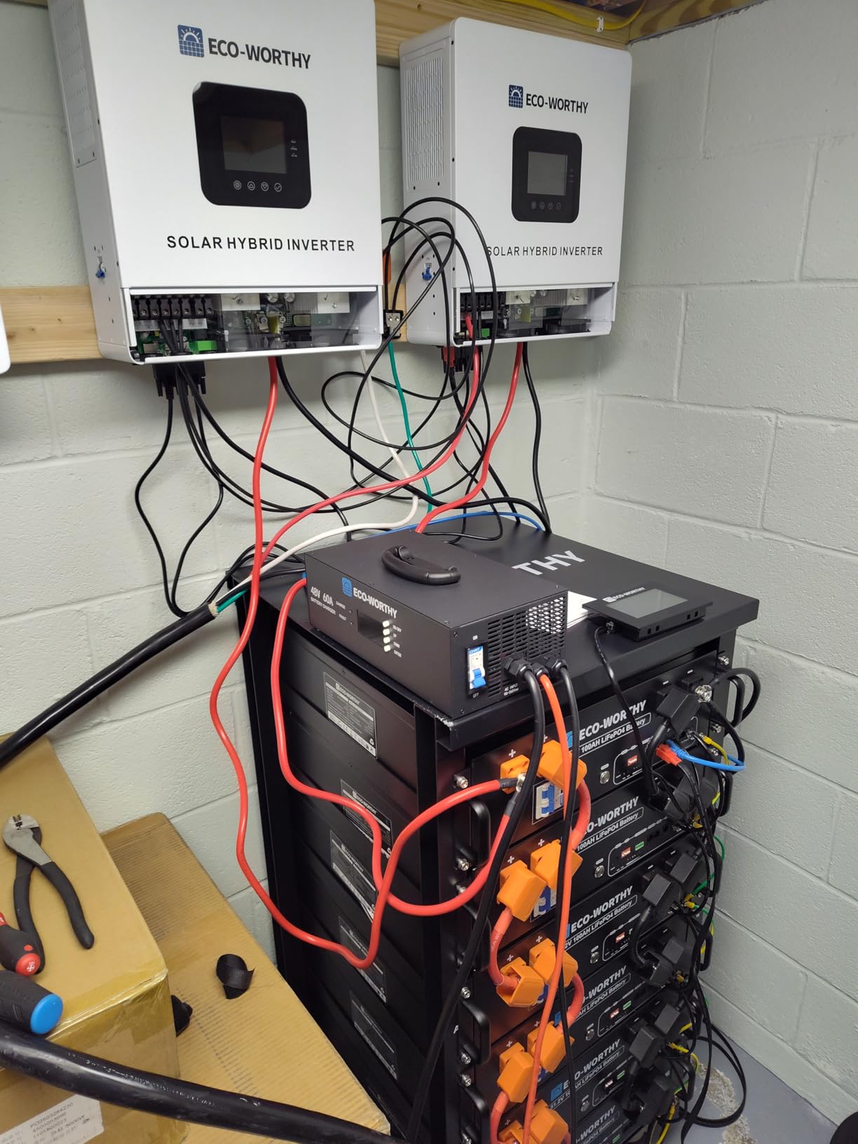 ECO-WORTHY Home Power Station Backup Power, 10240Wh LiFePO4 Battery, AC 5000W Inverter, Bluetooth and WiFi customer photo 1