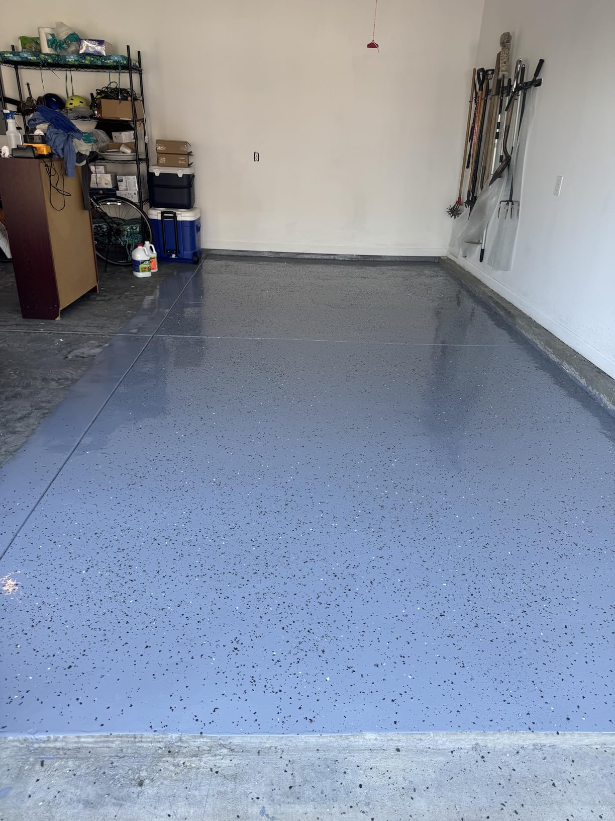 Gorilla Epoxy Garage Floor Coating (12 pc) Kit, 2.5-Car, Concrete Flooring, 100% Solids, Superior Adhesion, Incredibly Durable High Gloss Gray Finish, 550 sq. ft. Coverage customer photo 2