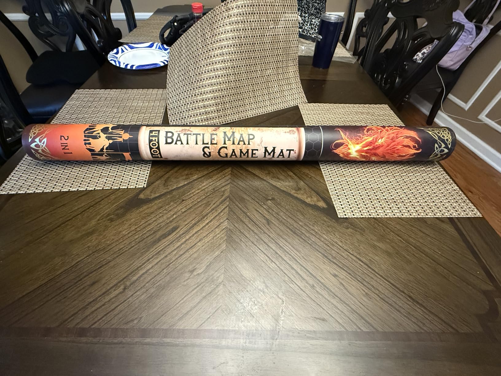 da Vinci's Room 2-in-1 DND Battle Map and 4 Foot Rubber Game Mat 48x36 inches with Dry Erase Square or Hex Grid - DND Battle Mat, D&D Map for D&D, Board Games, TTRPGs and Other Tabletop Games customer photo 2