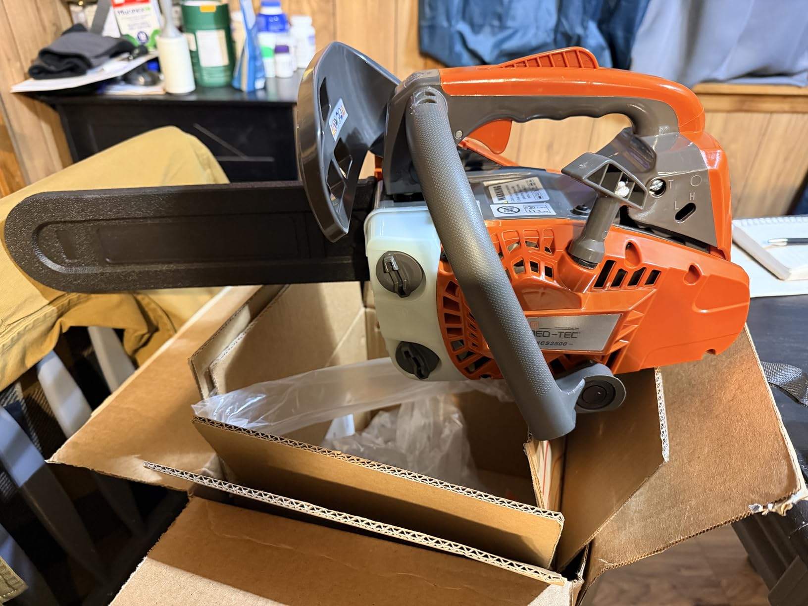 NEO-TEC 20 Inch 62CC Gas Powered Chainsaw 2-Cycle Petrol 3.5HP Handheld Reliable Motosierra De Gasolina for Tree Pruning Wood Cutting Firewood Preparation & Yard Maintenance customer photo 1