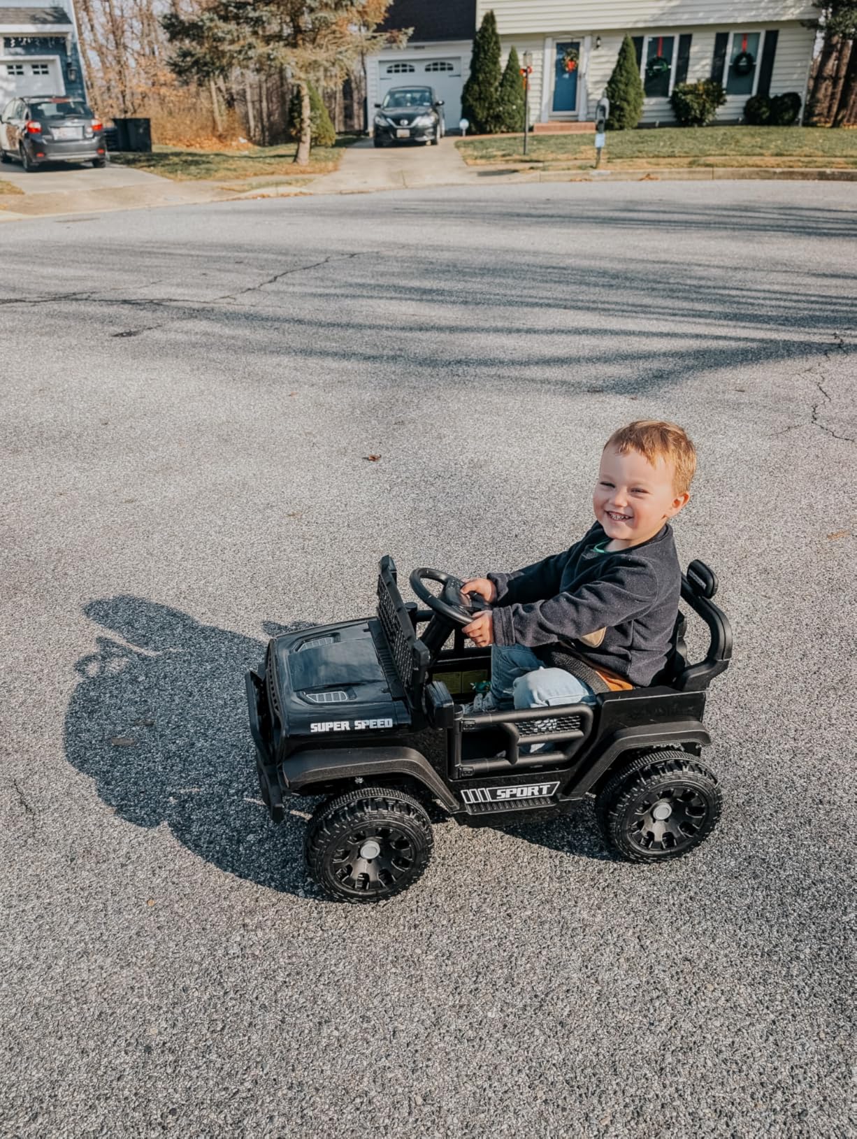 12V Ride on Car with Parent Remote Control, Toddler Electric Car with Spring Suspension, LED Lights & Music Player - Safe Battery Toy for Kids customer photo 1