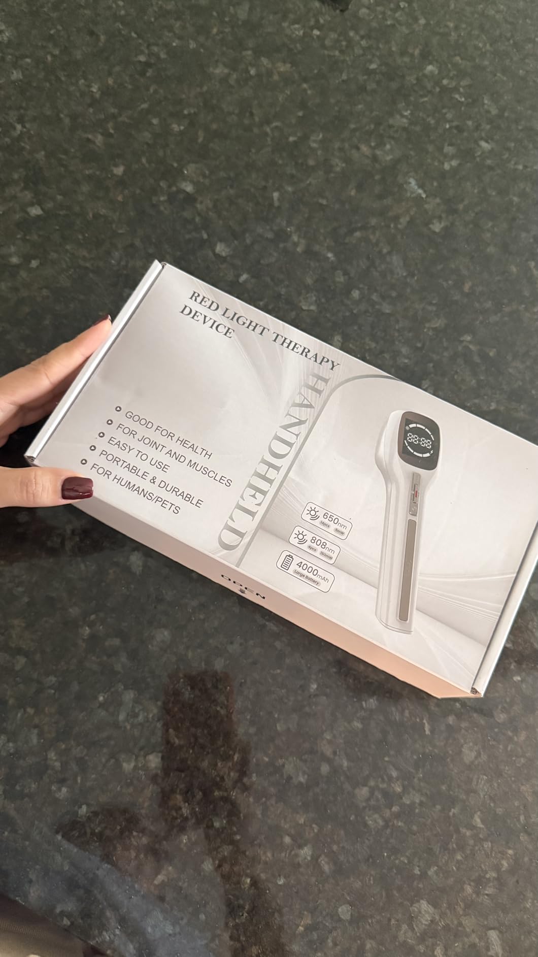 Red Light Therapy Device for Humans & Dogs, Infra Red Light Therapy for Body Pain Relief, Handheld Cold Laser Therapy Device for Joints and Muscle Pain (4x808nm + 14x650nm) customer photo 1