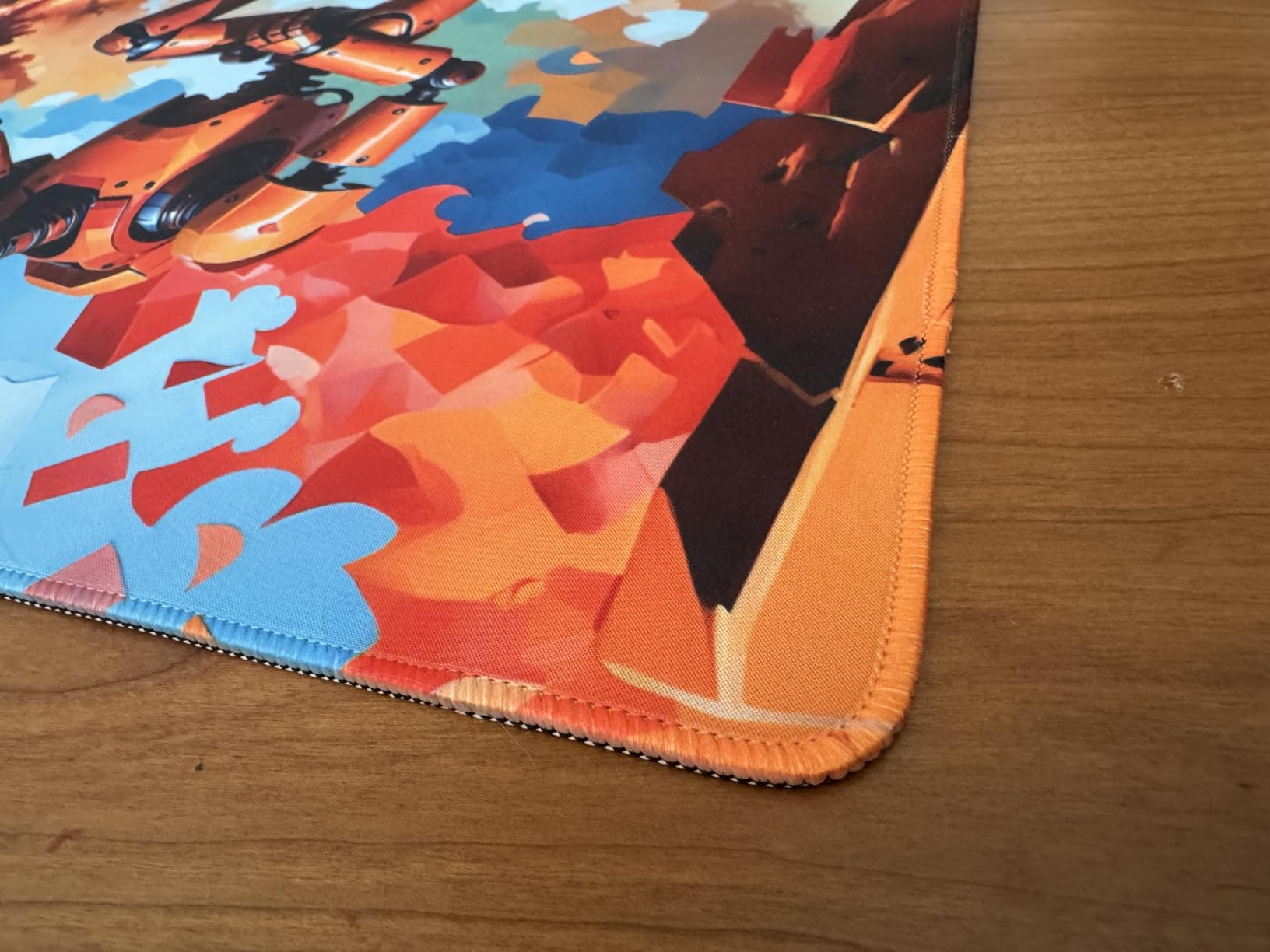 Foxtrot Designs TCG Playmat, Samurai and Cherry Blossoms 24in x 14in, Premium Stitched Edges, Non-Slip Base for MTG and Other Trading Card Games. MTG Playmat. Design (Honor) customer photo 1