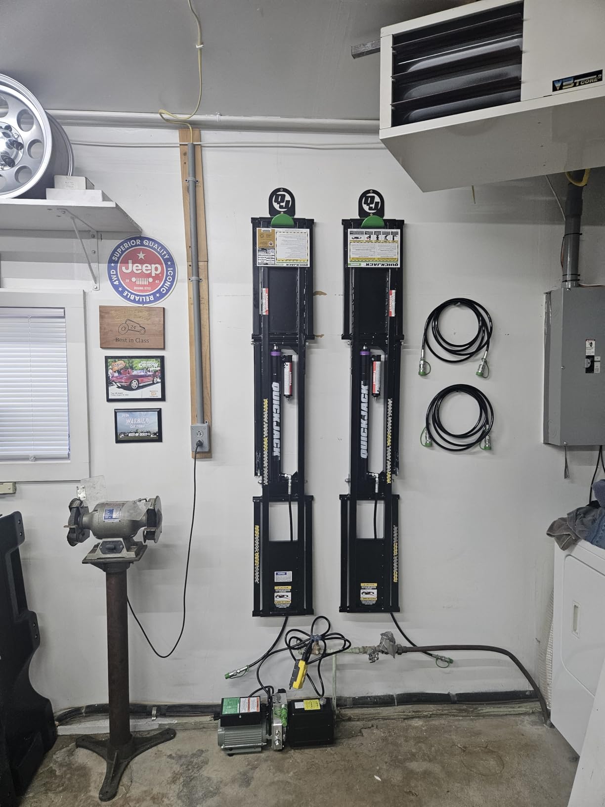 QuickJack Bundle - 6000TL Portable Car Lift, Wall Hangers & Pinch-Weld Blocks, ALI Certified, 6,000-lbs. Capacity, 110V Power Unit customer photo 1