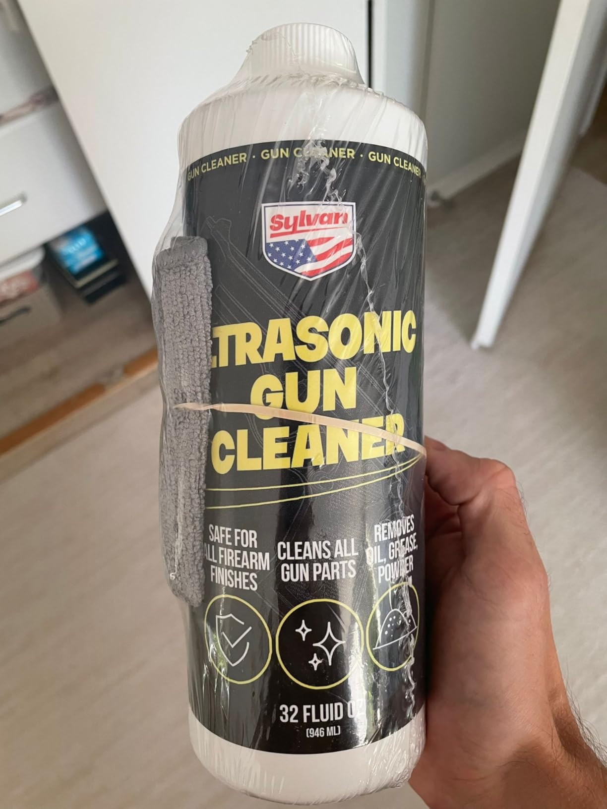 Ultrasonic Gun Cleaner Solution Concentrate + Free Cleaning Cloth | Makes 50 Gal. | Made in The USA | Gun Parts Cleaner for All Ultrasonic Machines | Highly Concentrated Firearm Cleaning Liquid customer photo 2