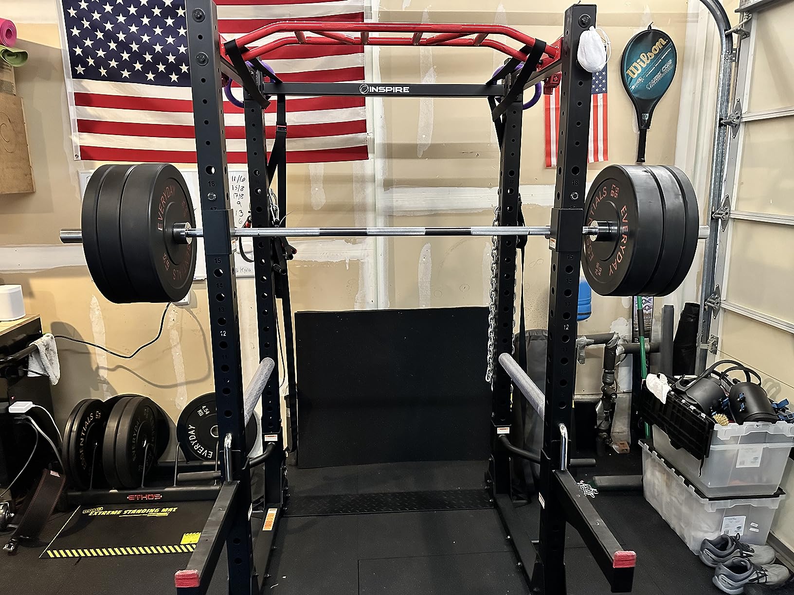 Fitvids 2 Inch Olympic Barbell Weight Plates Set, 255 LB(2.5-45 LB) Barbell Weight Set for Home Gym Strength Training, Deep Grip Edge customer photo 1