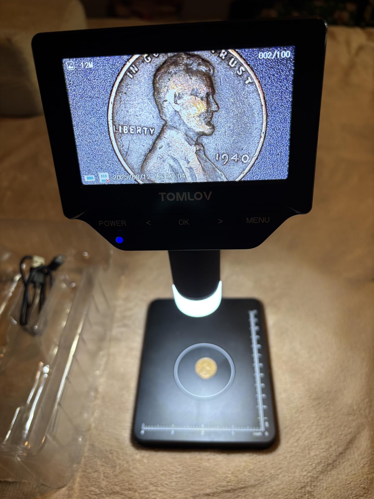 TOMLOV DM4W Microscope with Weighing Scale 4.3