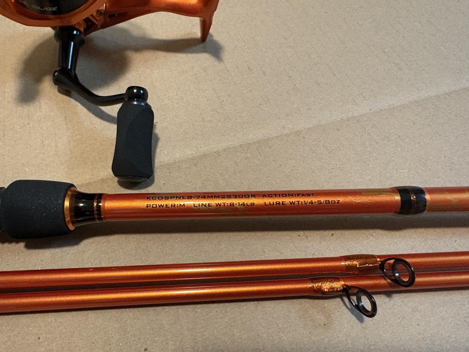 KastKing Lethal Blaze Twin-tip Fishing Rod and Reel Combo, Spinning & Baitcaster Combo, Flame Pattern Design, IM6 Graphite 2Pc Rod with Backup Tip Section, Stainless-Steel Guides, EVA Handle customer photo 1