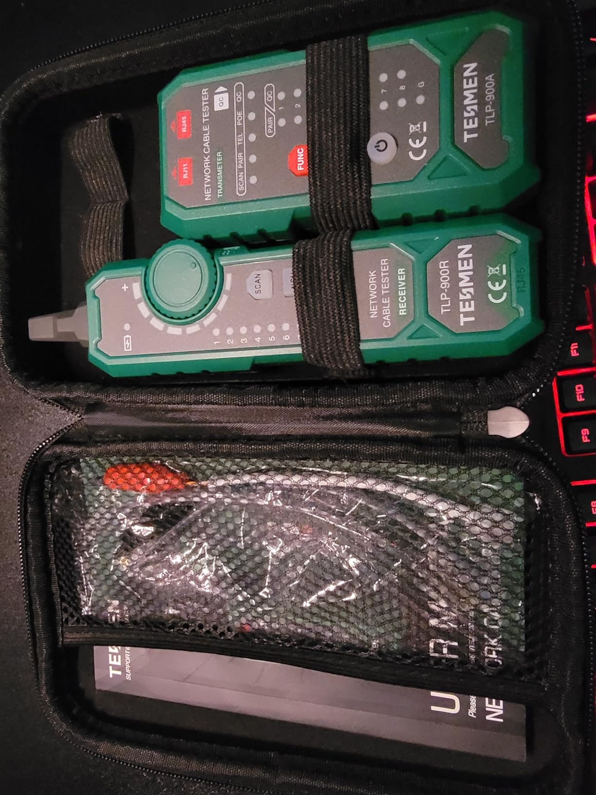 TESMEN TLP-900AR Network Cable Tester, RJ11 RJ45, for CAT5/6/POE/STP, Multi-function Cable Tracer with Pairing, Continuity, QC&NCV, Suitable for Ethernet, Telephone, Wire maintenance and sorting customer photo 1