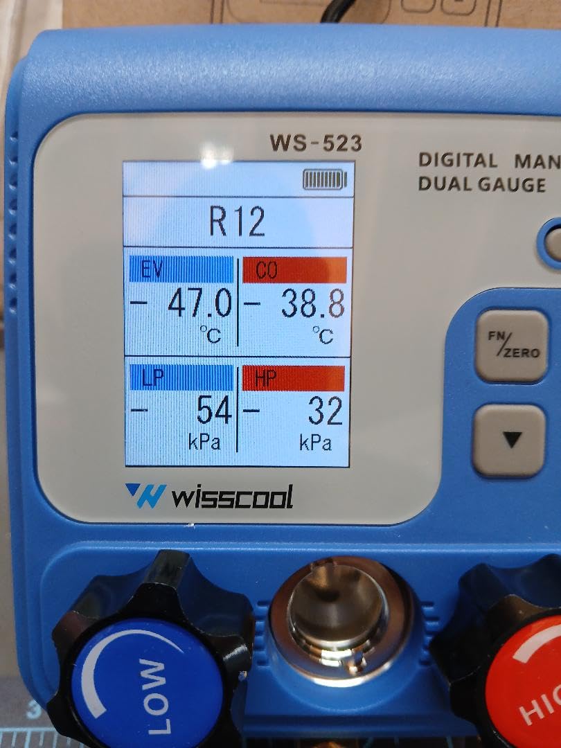 WISSCOOL Dual Digital Manifold Gauge for HVAC & Auto AC - 94 Refrigerants (R410A/R454B/R32/R1234yf/R134a), Temperature Pressure Test, 3 Port HVAC Gauge Color Display customer photo 2