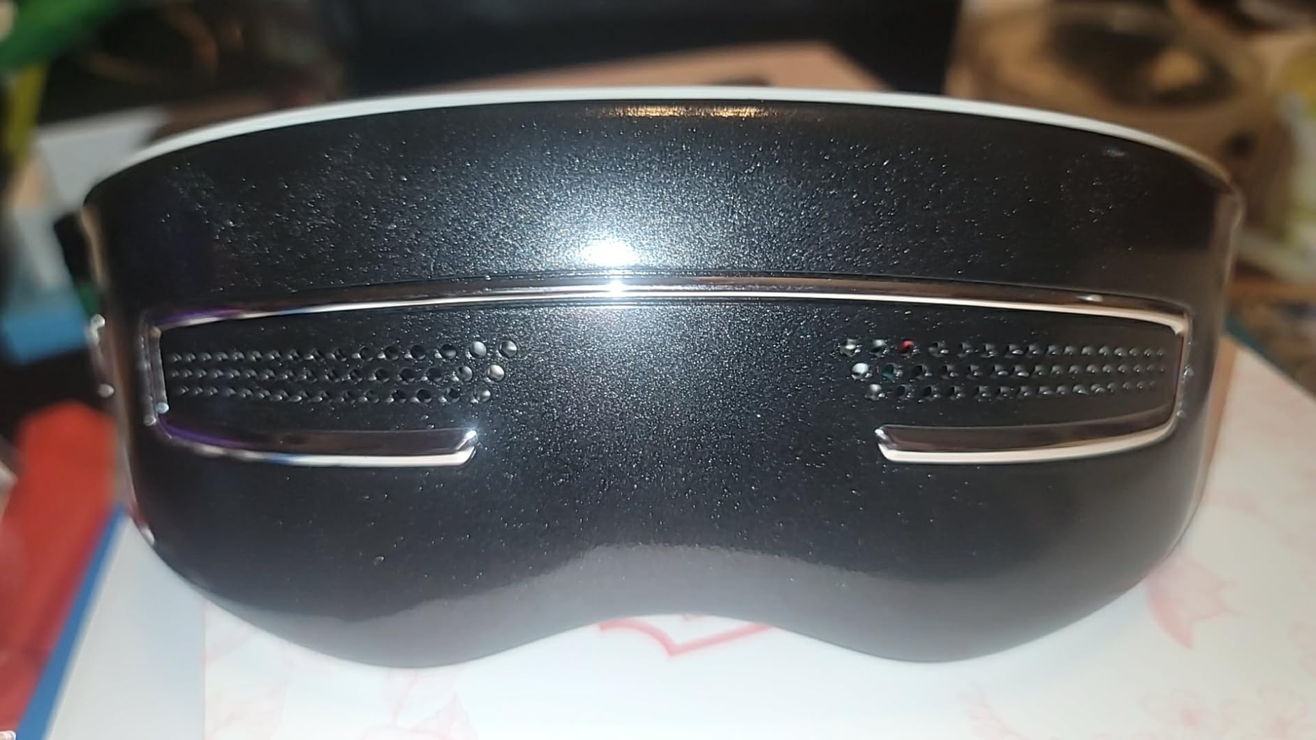 Eye Massager with Heat and Cooling, Integrated Smart Sleep Mask with Nose Rest and Soft Silicone Massage Head, 4 Massage Modes for Migraines, Dry Eye, Dark Circles,Bluetooth Music, Gift for Mother customer photo 1