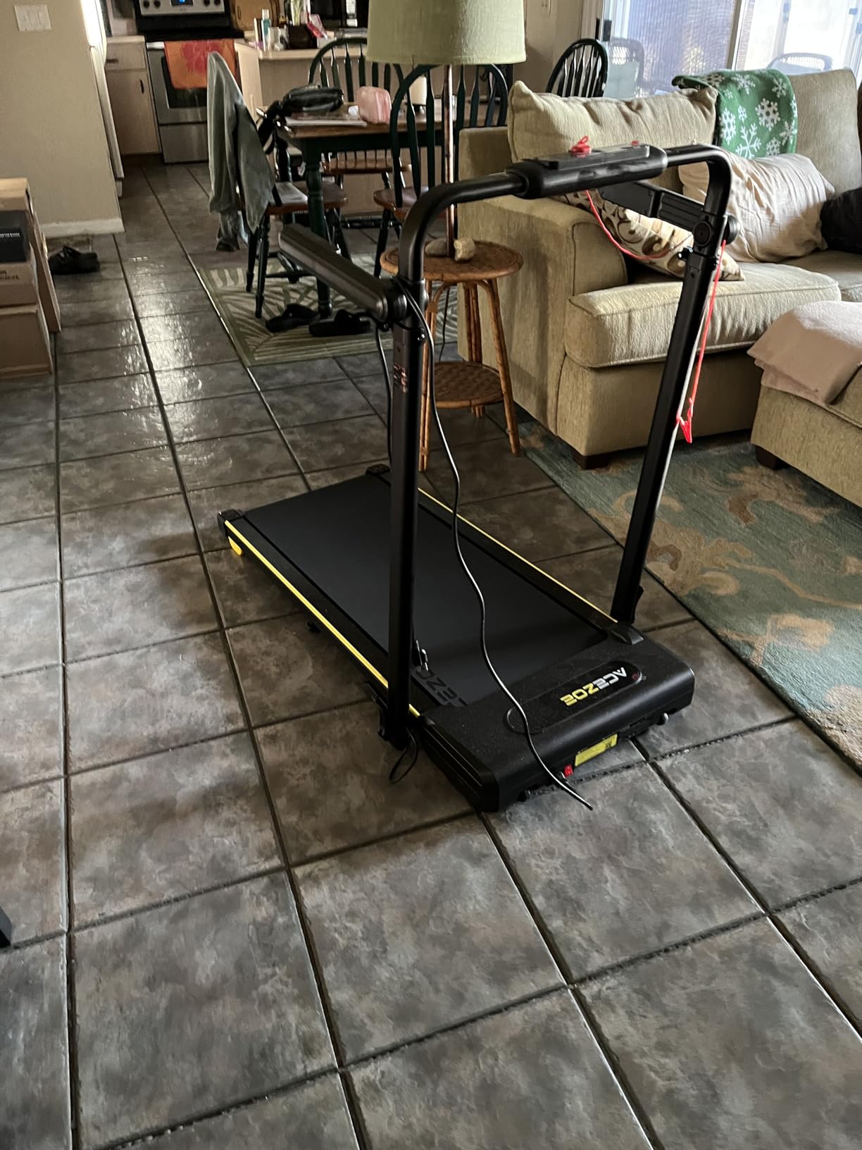 Acezoe 3 in 1 Under Desk Treadmill with Incline, Walking Pad with Removable Desk Workstation, Adjustable Height for Different Need, 300lbs Capacity, Foldable Compact for Home Small Office customer photo 2