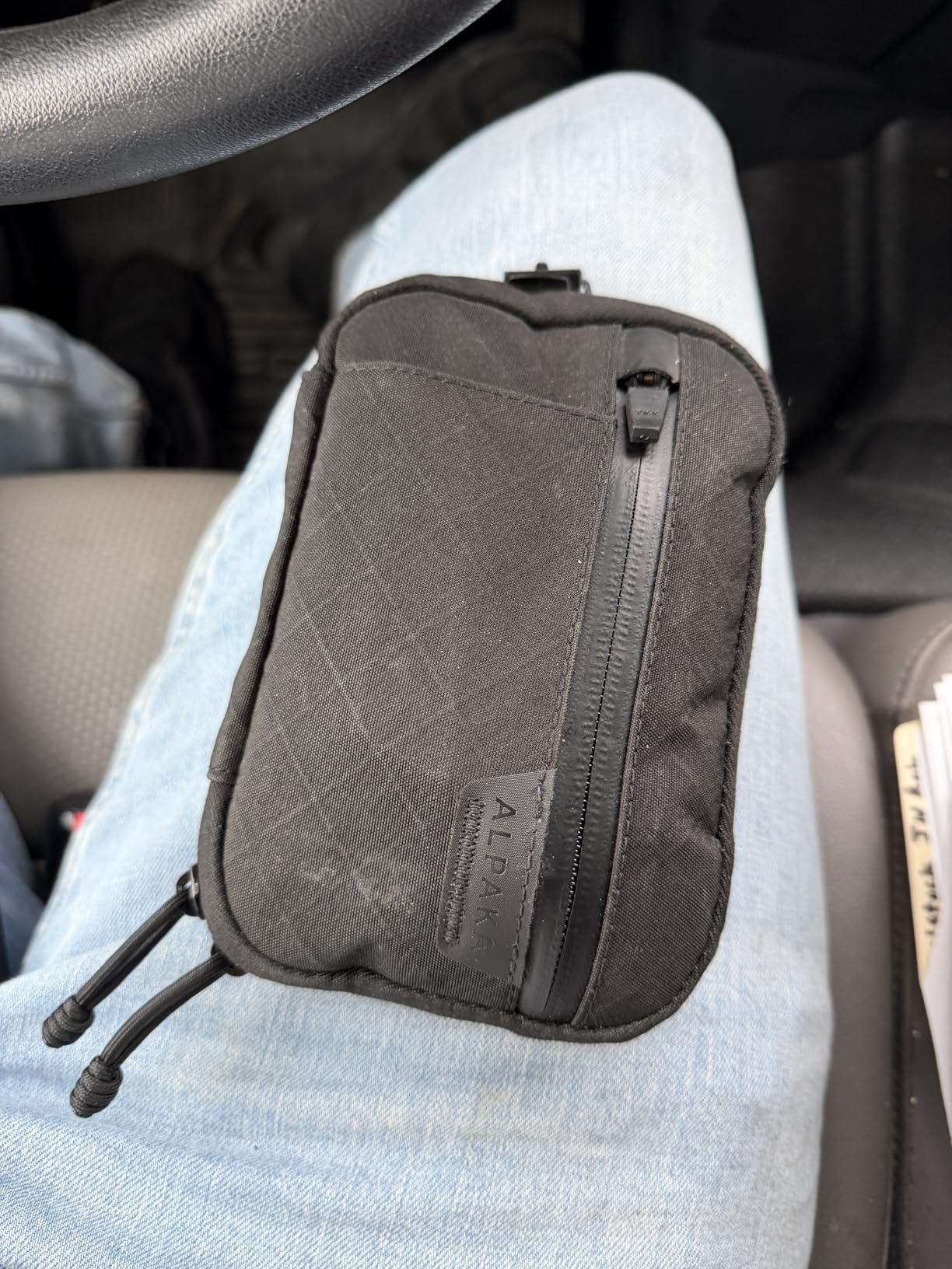 ALPAKA Admin Pouch Pro EDC Organizer - Small Tool Pouch with Smooth Zipper, Weatherproof Storage for Electronics, Cables, Travel Accessories - Black Axogrid 300D Fabric customer photo 2