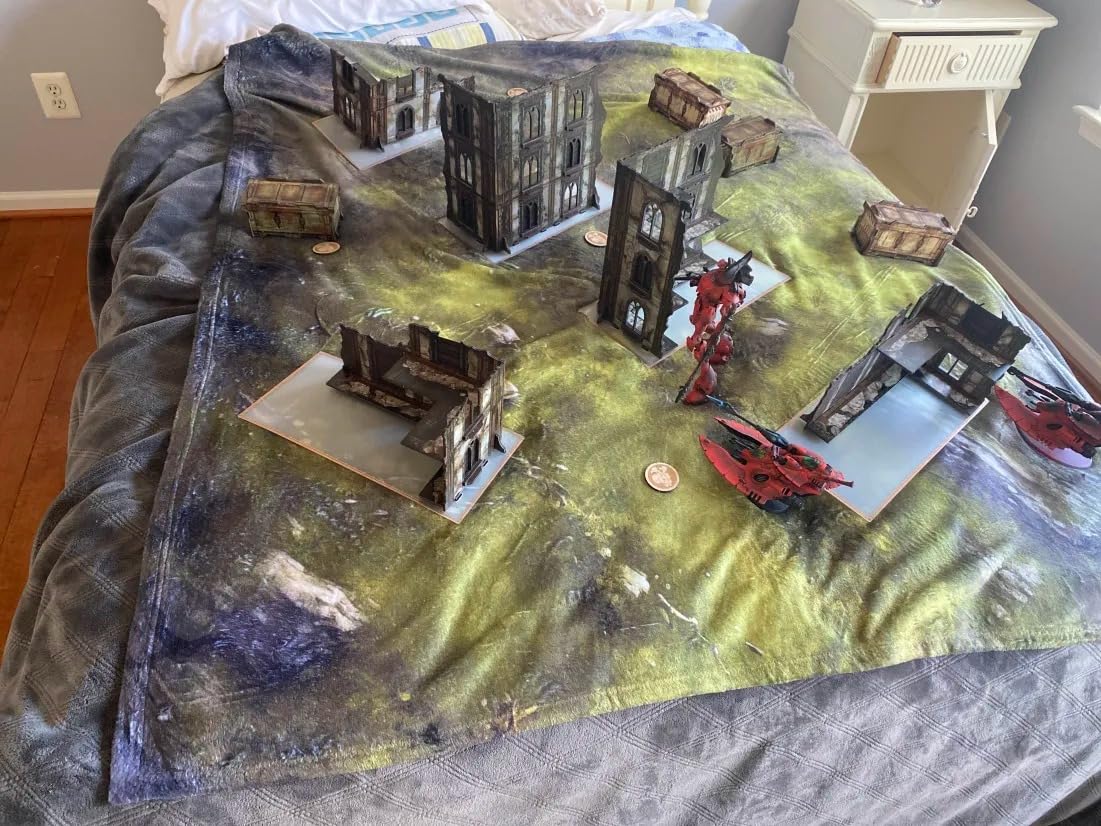 Jucoci Battlezone Creation Kit 9PCS Tabletop Terrain Wargame Terrains Set Compatible with WH40K(White) customer photo 1