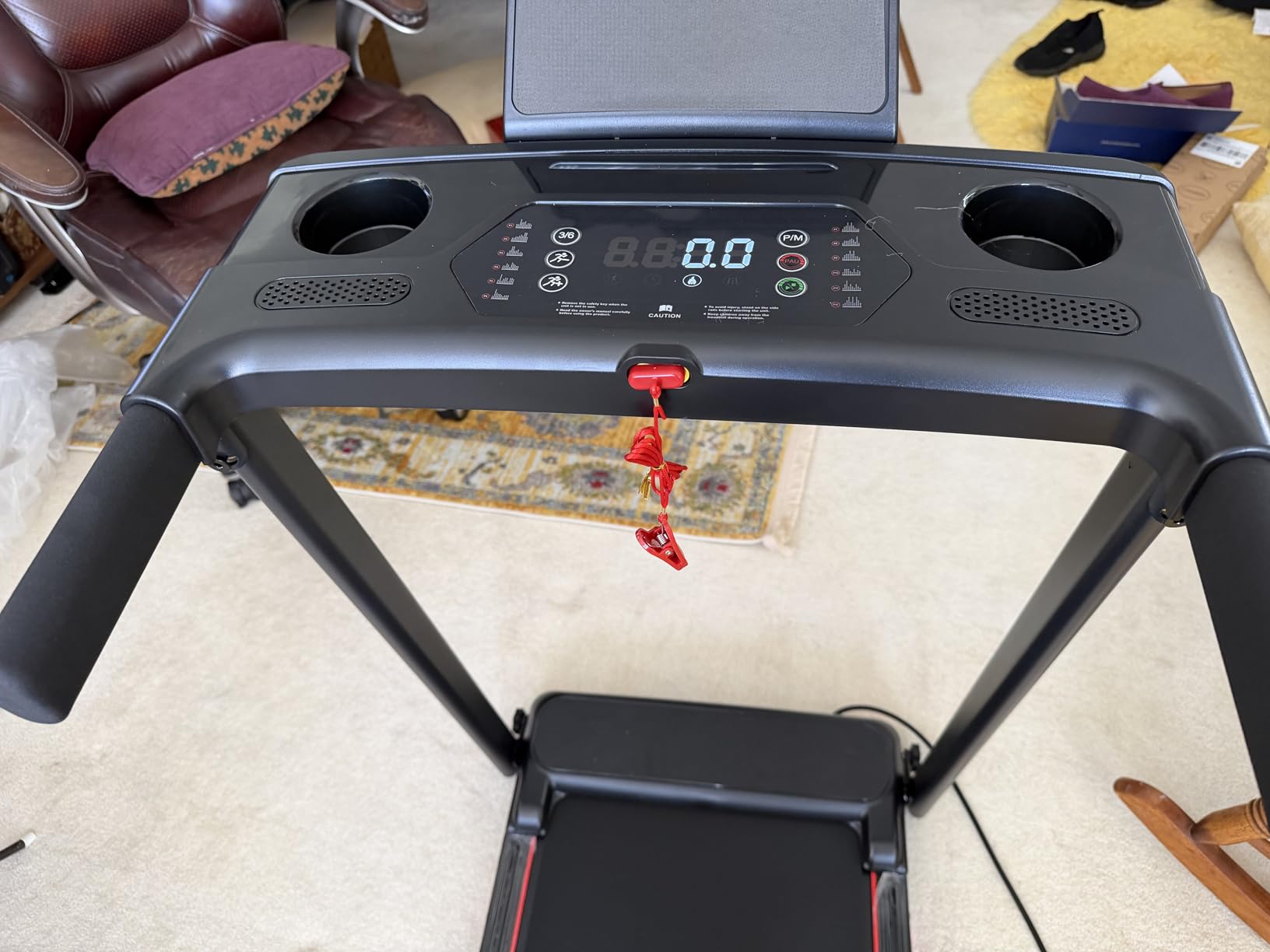 Treadmills for Home 3.0HP Quiet Foldable Treadmill with Incline, Portable Walking Pad with Handle Bar, Walking Pad Treadmill for Running and Jogging with 330 LBS Capacity customer photo 2
