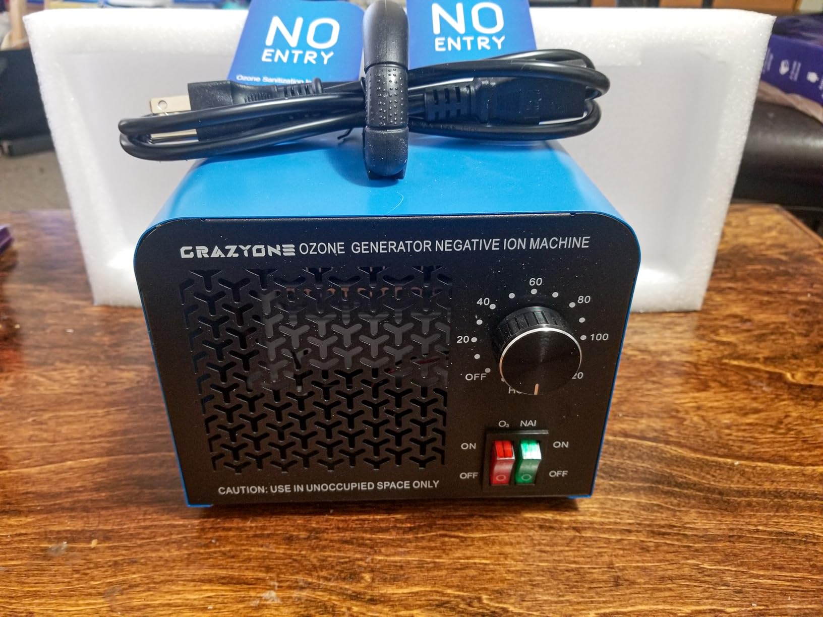 120,000mg/h Ozone Generator, High-Capacity Ozone Odor Eliminator with Negative Ion, Ozone Machine Odor Removal for Car, Home, Pets, Smoke, Commercial/Industrial Use - Covers Up to 6,000 Sq.Ft customer photo 2