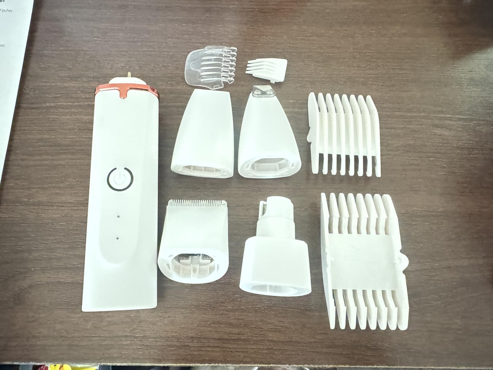 Dog Clippers Grooming Kit 4 in 1 Pet Hair Clipper-Low Noise Dog Paw Trimmer- Rechargeable - Cordless Quiet Pet Dog Cat Nail Grinder Trimming Hair Around The Eyes and Ears for Dogs and Cats (White) customer photo 2