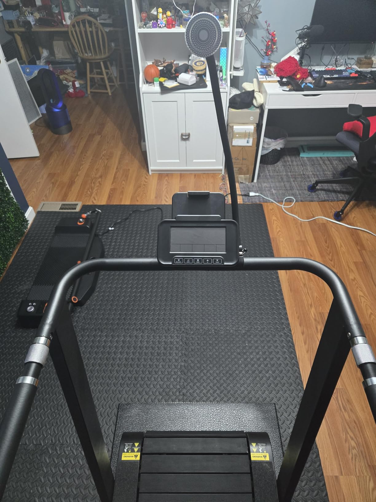ERGOLIFE Curved Treadmill with Non-Electric Motorized, 2-in-1 Folding Treadmill with APP for Home Workout, Compact Manual Walking Pad, Office Running Machine with LCD Display customer photo 2