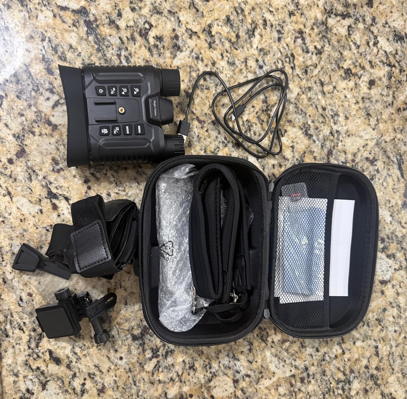 Dsoon Night Vision Goggles, Upgraded Rechargeable Head-Mounted Night Vision Binoculars with Infrared, Hands Free, Tactical Flashlight, 1312FT, 8X Digital Zoom customer photo 1