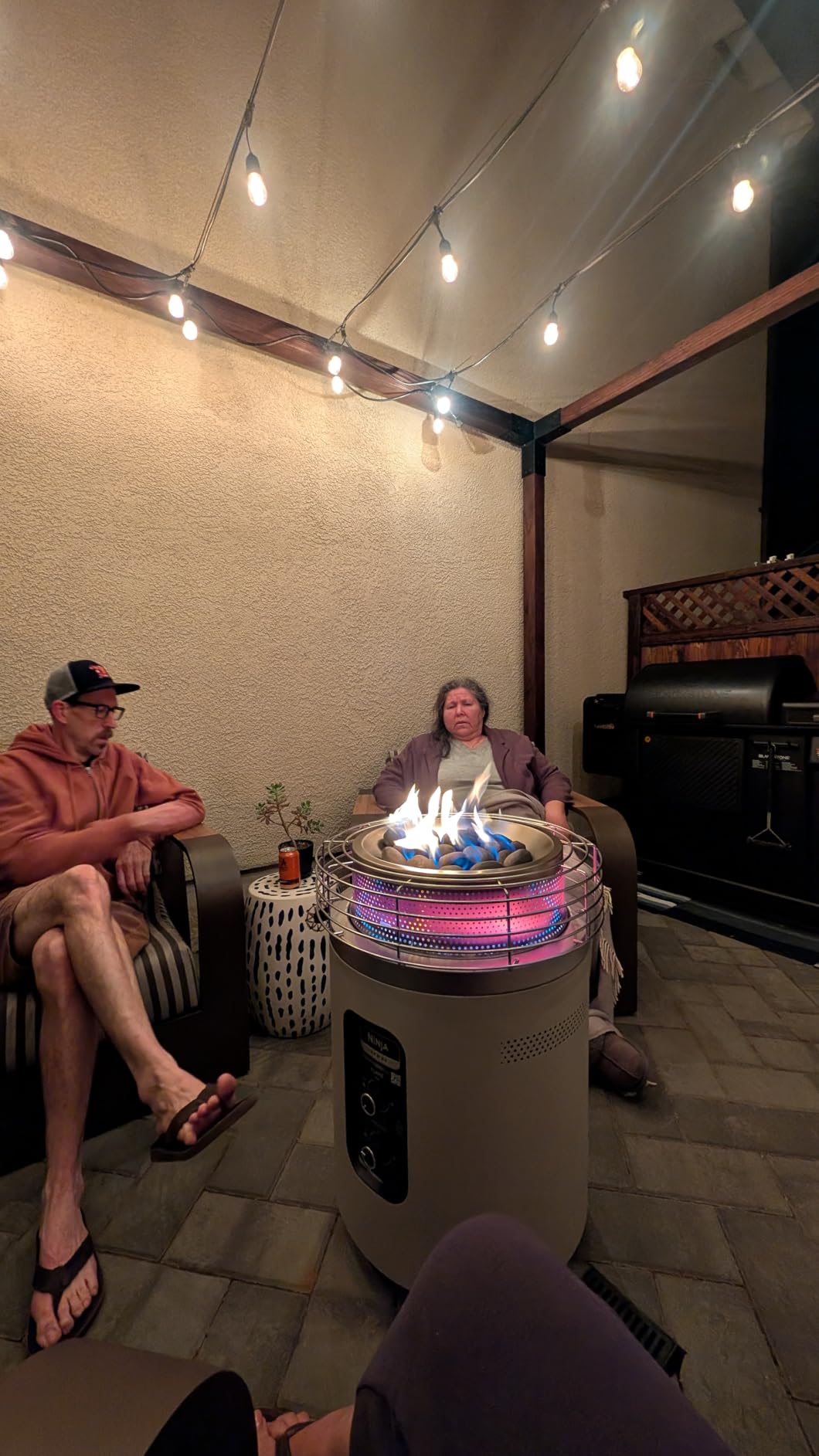 Ninja Fireside360 Outdoor Heater & Fire Pit | 3 Modes: Flame, Heat, Flame & Heat | Portable for Patio, Deck, Camping, Beach | Easy Control Smokeless Flames | Stone | OF101ST customer photo 1