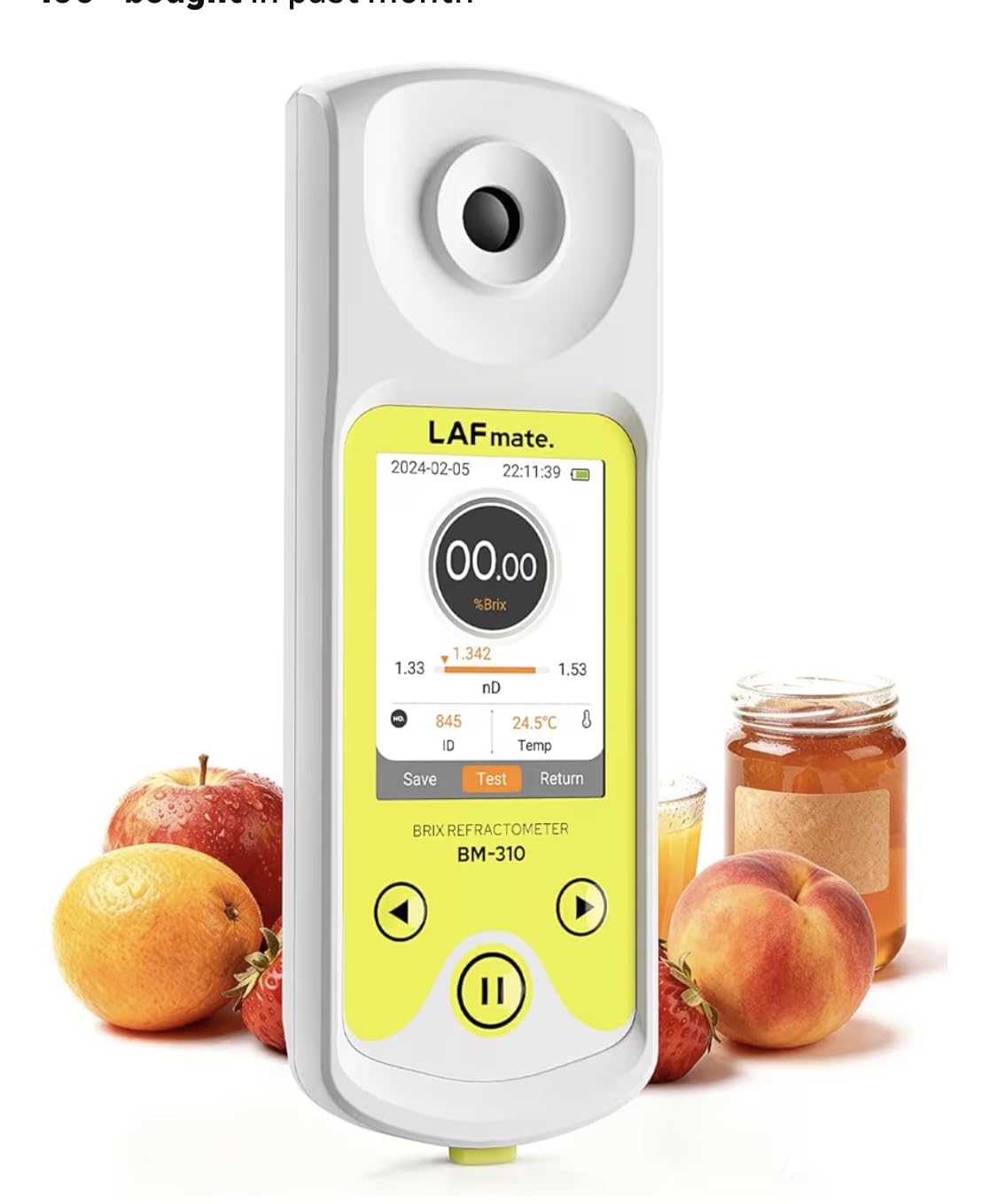 3-in-1 Digital Refractometer with ATC for Wine Making, Home Brewing, Rechargeable 0-95% Brix Meter for Coffee, Juice, Honey, Maple Syrup customer photo 2