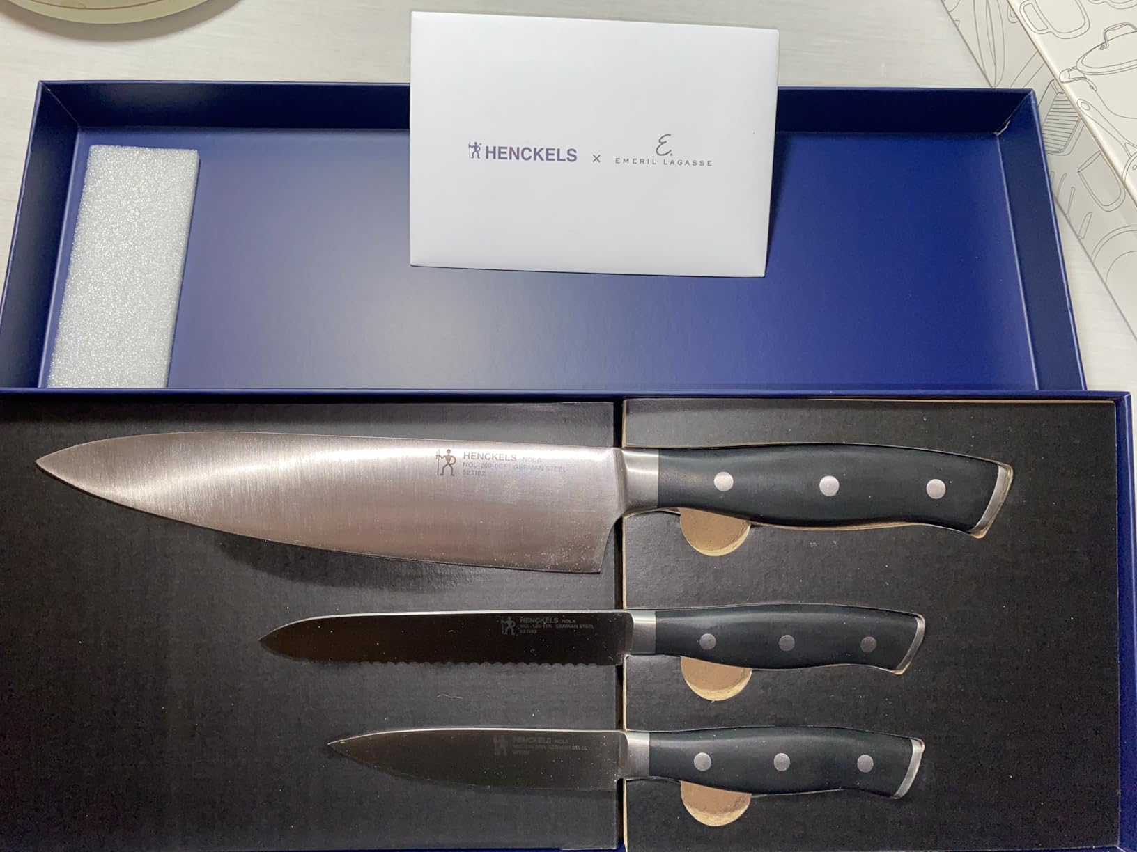HENCKELS x EMERIL Lagasse The Nola Collection Razor-Sharp German 3-pc Chef's Starter Knife Set, Made in Company-Owned German Factory with Special Formula Steel perfected for almost 300 Years customer photo 1