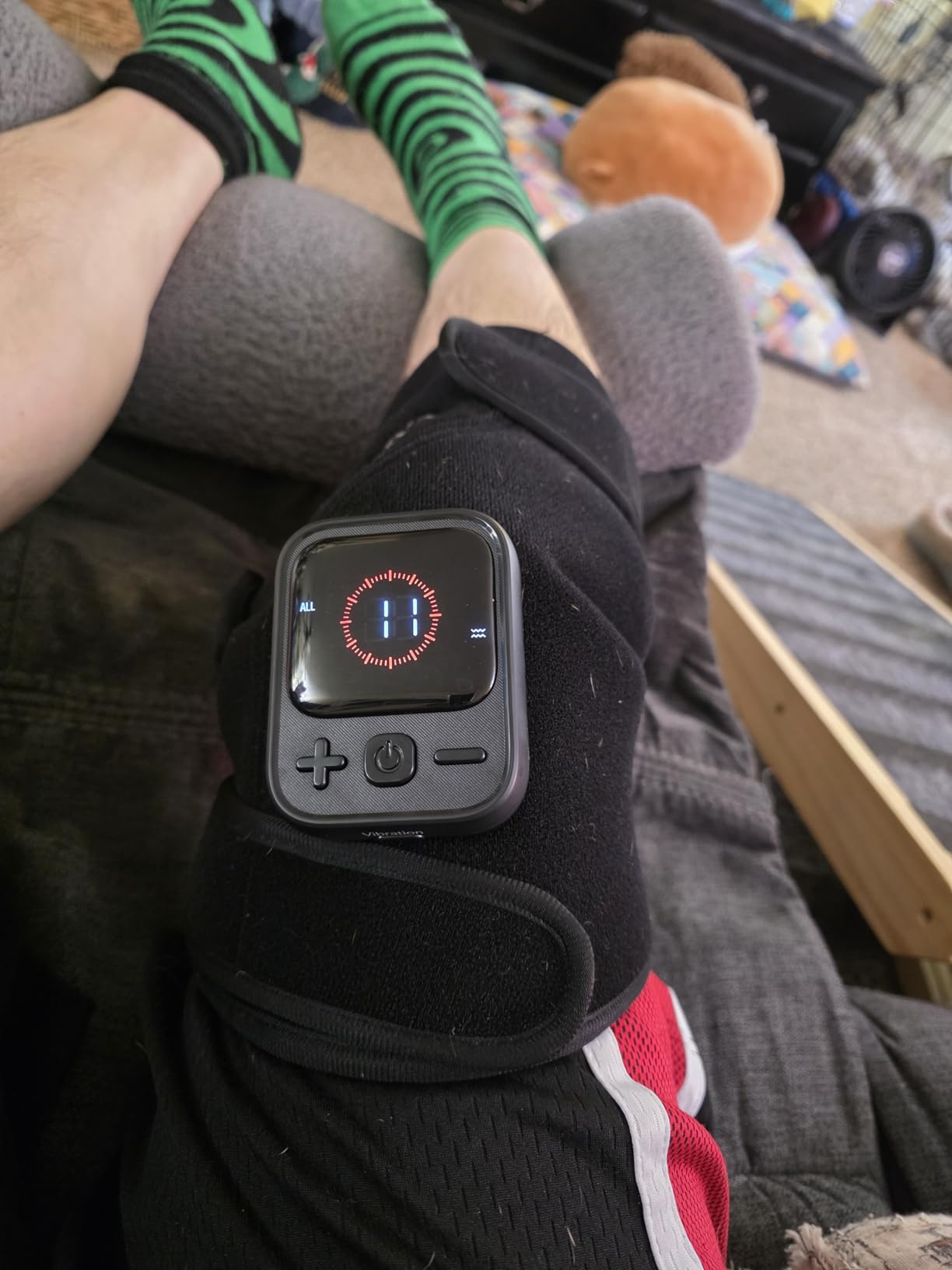 CuPiLo Red Light Knee Massager with Heat, 2026 Upgrade Vibration Knee Wrap, Portable 5000mAh Cordless Heated Wrap, 660nm & 850nm customer photo 1