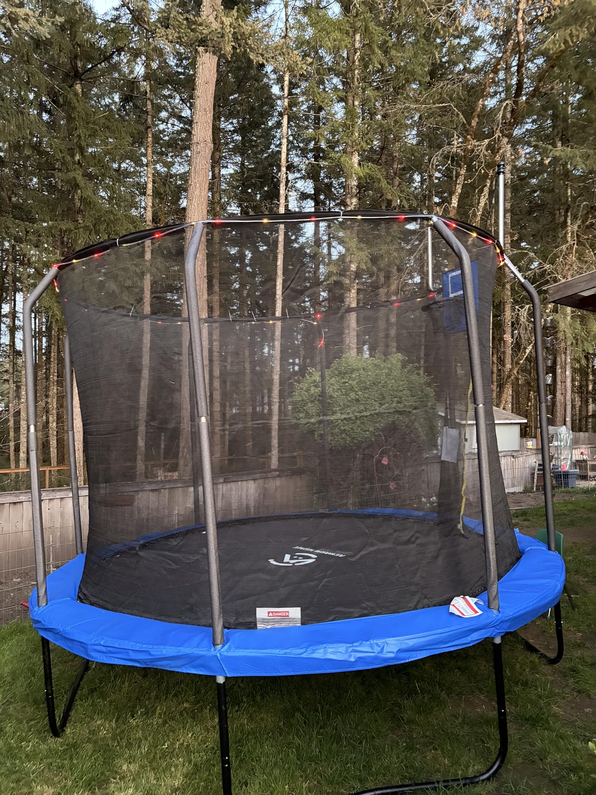 ACWARM HOME Trampoline Outdoor 8FT 10FT 12FT 14FT 15FT 16FT Trampoline with Basketball Hoop and LED Lights, Recreational Trampolines for Kids and Adults customer photo 1