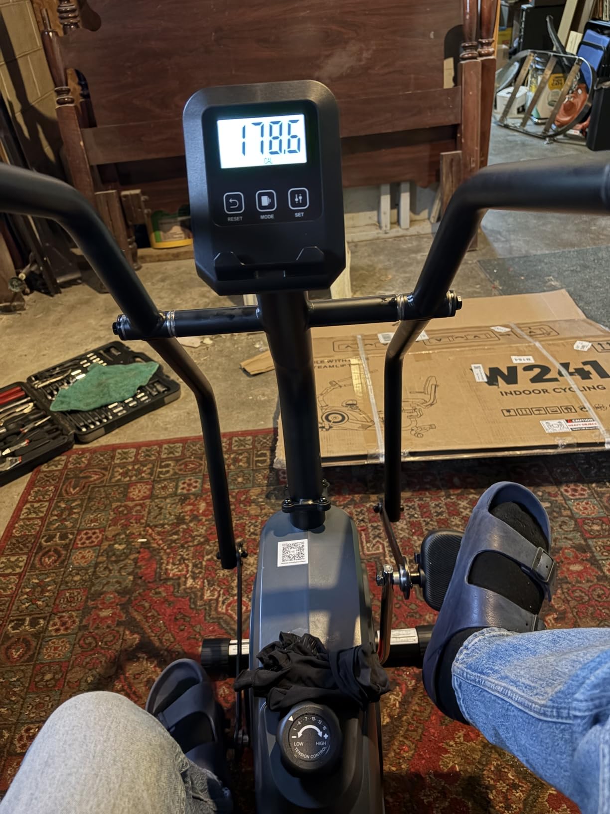Recumbent Exercise Bike, Recumbent Stationary Bike for Home, Recumbent Bike with 400LB Weight Capacity Whisper-Quiet 16 Levels Magnetic Resistance Heart Rate and Multi-Function LCD Comfortable Seat customer photo 1
