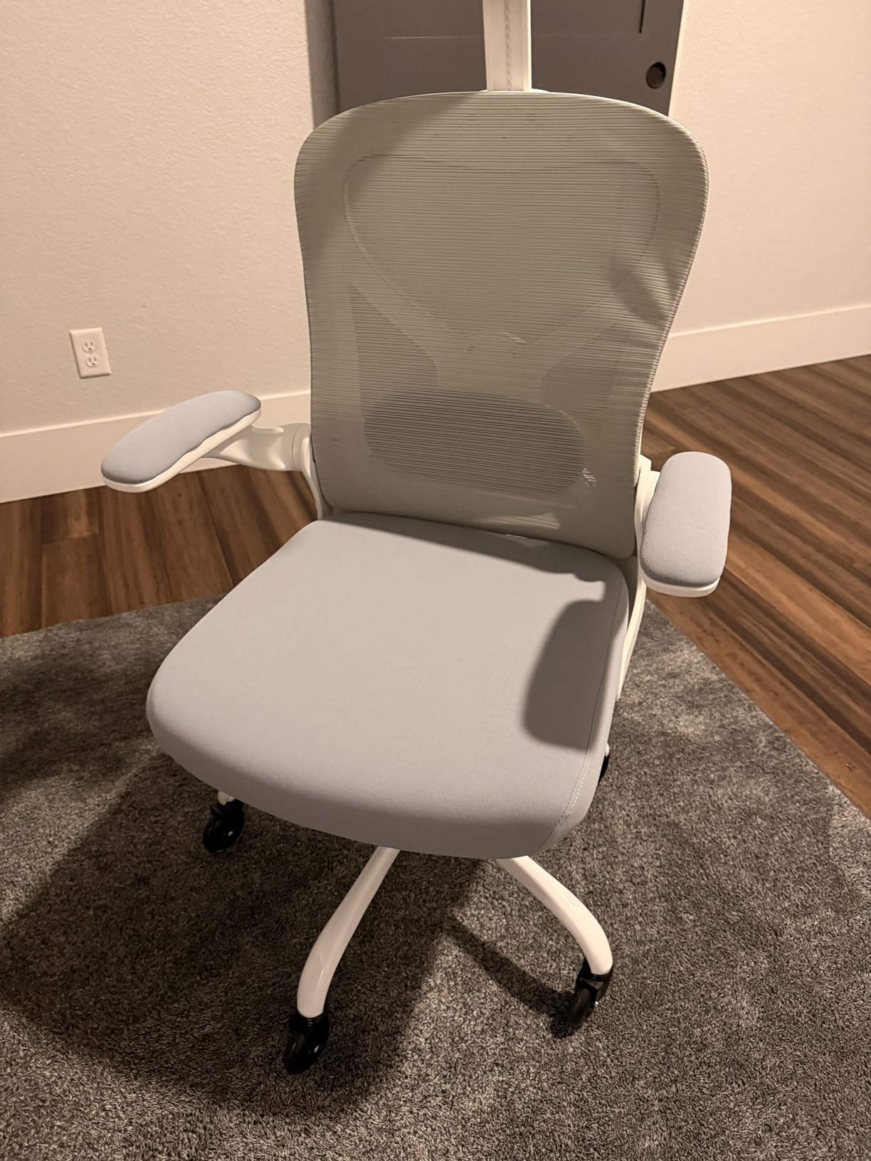 Ergonomic Office Chair for Back & Neck Pain Relief, Virgin Foam Seat, 2D Adjustable Lumbar & 3D Headrest, Tilt & Rock for Relaxation, Ideal for Long Sitting Comfort, Gray/Silver customer photo 1