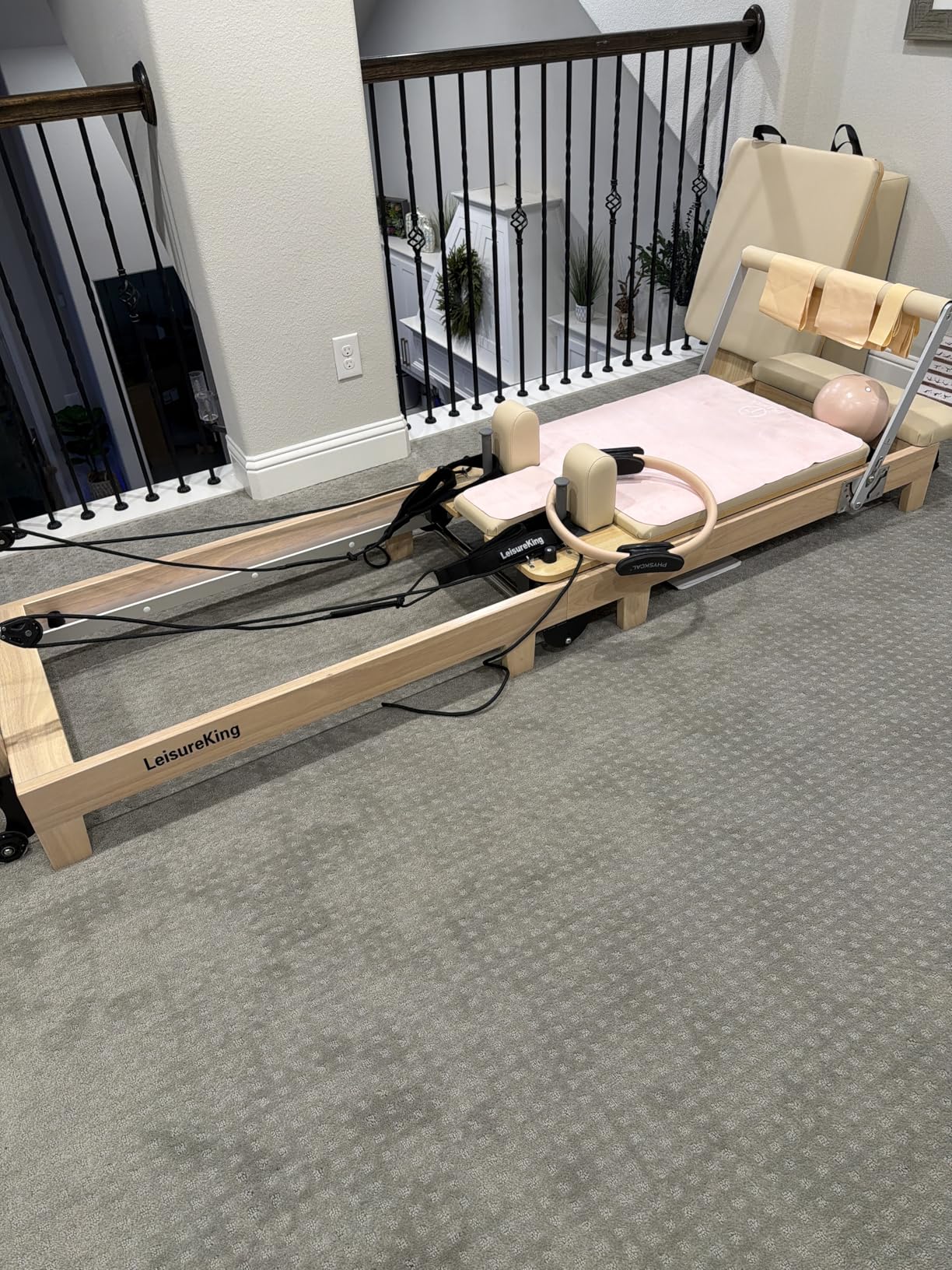 LeisureKing Pilates Reformer Machine, Quick-Assembly Studio Grade Pilates Equipment for Gym and Home, Oak Wood Pilates Reformer with Reformer Accessories customer photo 1