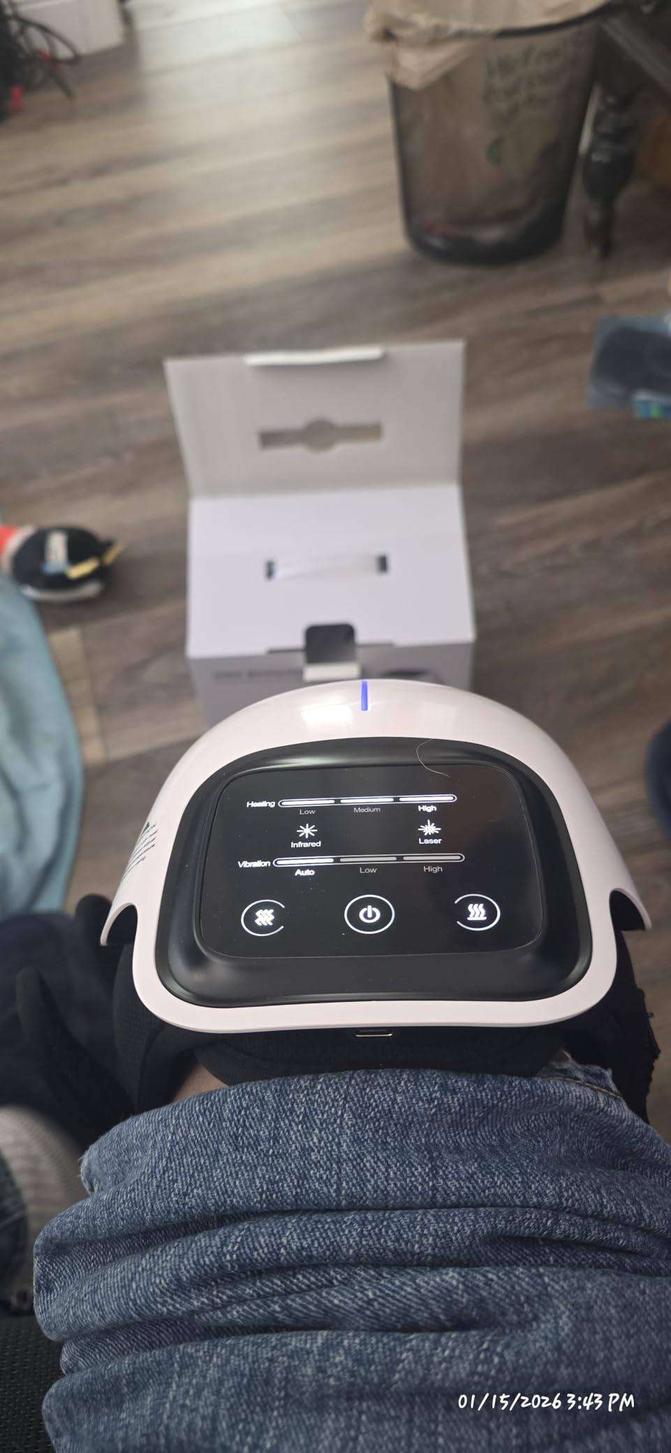 brenzo 2026 NEW 3-in-1 Cordless Knee Massager with Heat, Red Light Therapy & 3 Vibration Modes, 3 Heating Levels, Heated Knee Pad for Pain Relief, Gifts for All Ages customer photo 1