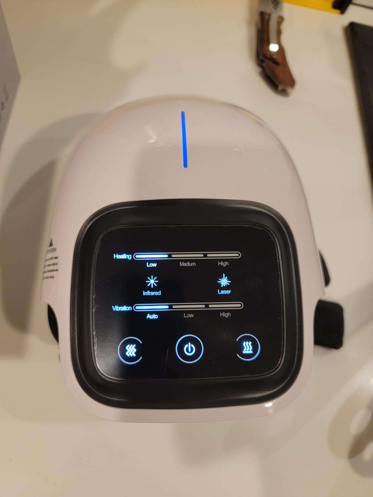 brenzo 2026 NEW 3-in-1 Cordless Knee Massager with Heat, Red Light Therapy & 3 Vibration Modes, 3 Heating Levels, Heated Knee Pad for Pain Relief, Gifts for All Ages customer photo 2